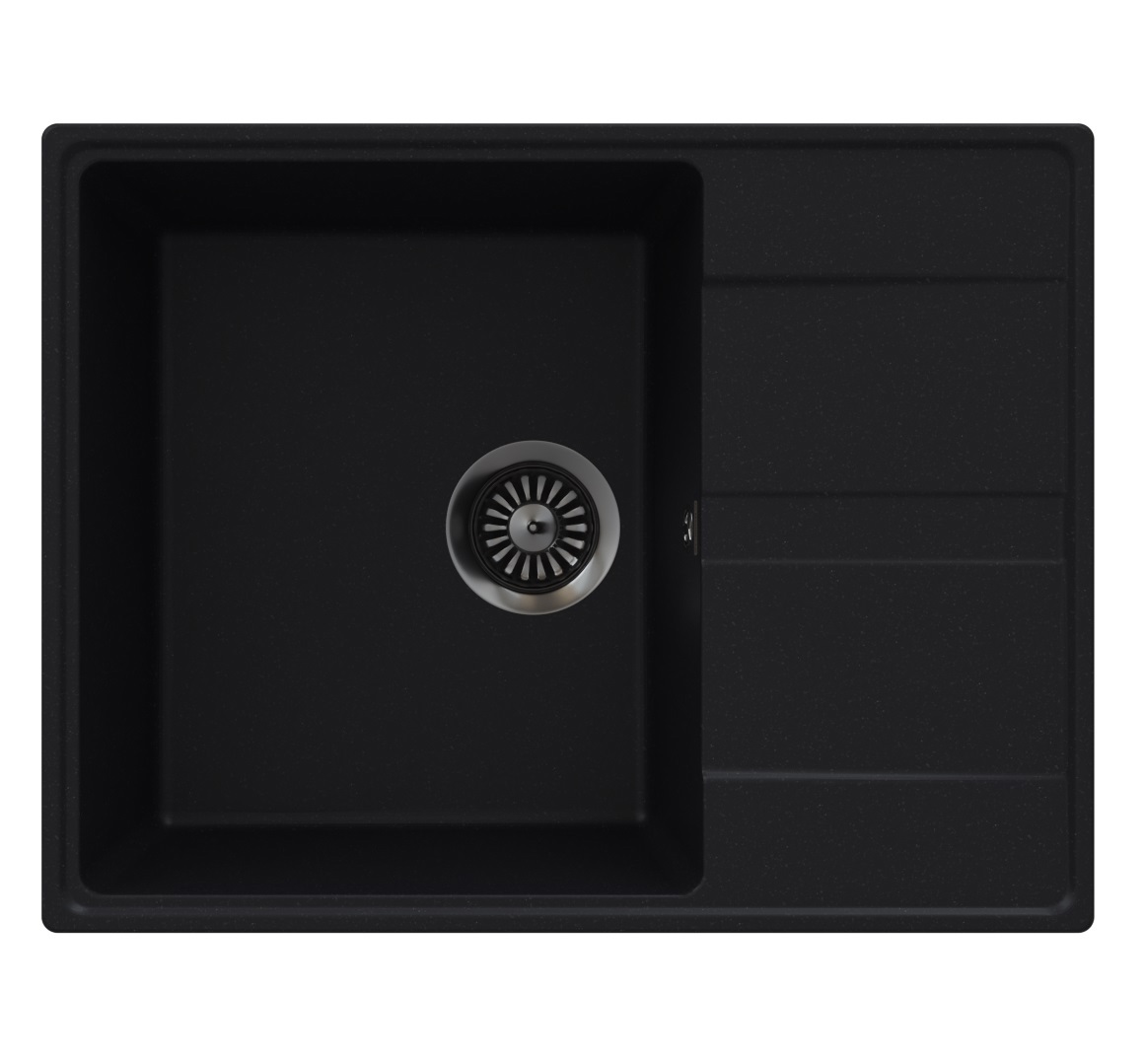 Изображение товара Мойка кухонная врезная кварцевая Maunfeld MFQS-650B 20x50 см черная