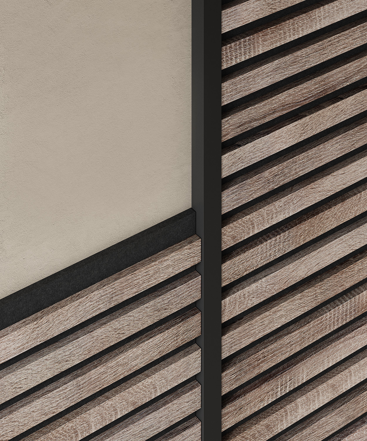 Изображение товара Руст стыковочный Cosca décor для акустической панели 25x22x1350мм цвет черный