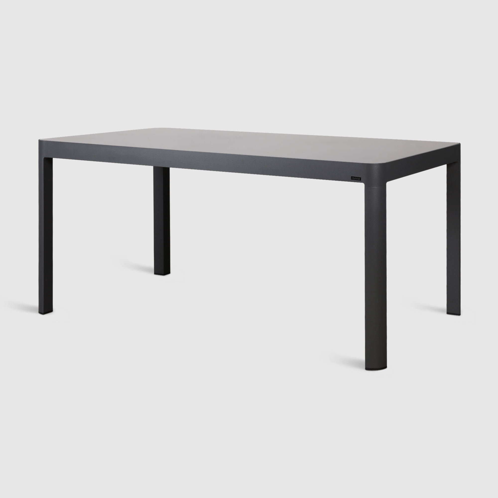 Изображение товара Садовый нераздвижной стол Konway Кавалезе 160x90 см алюминий черный