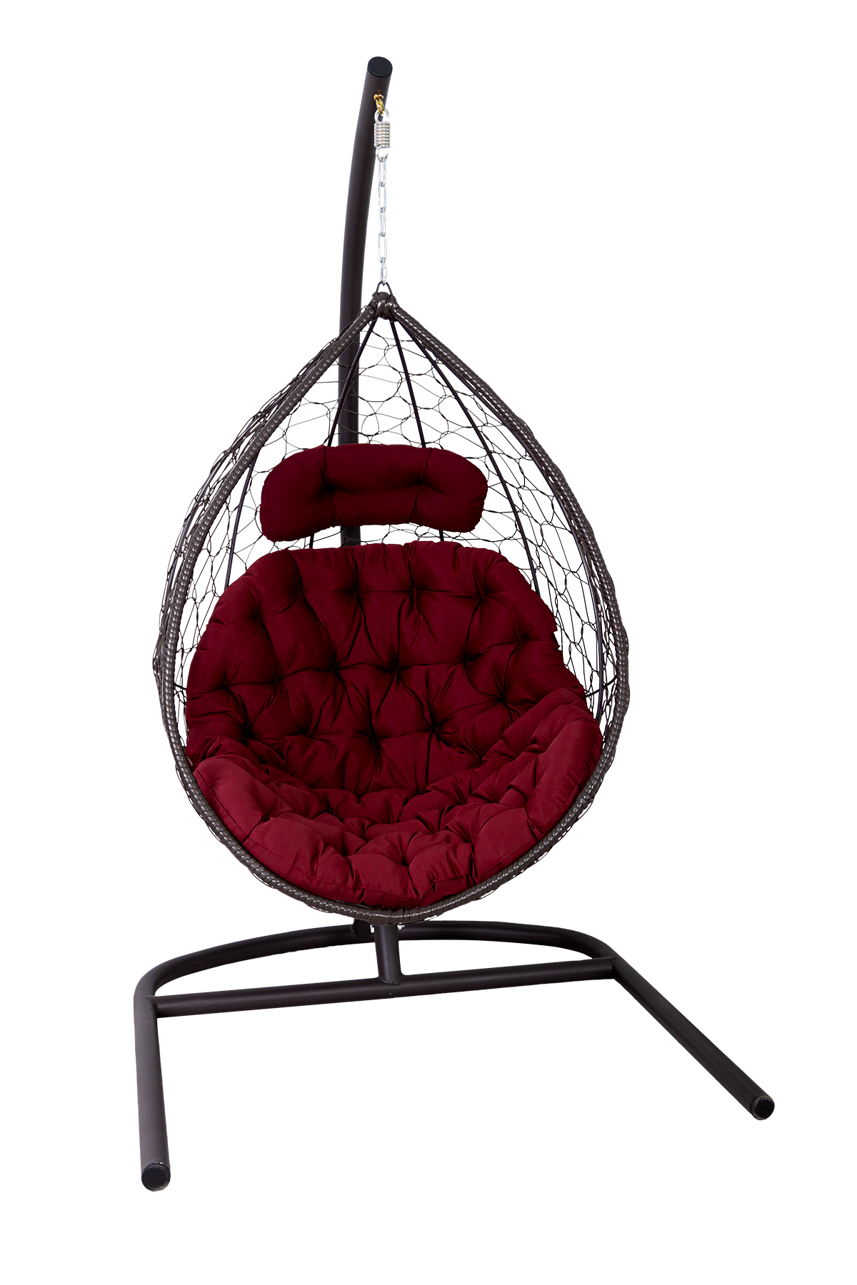 Изображение товара Кресло подвесное Greengard Гранада бордо 1 места из искусственного ротанга для улицы и помещения