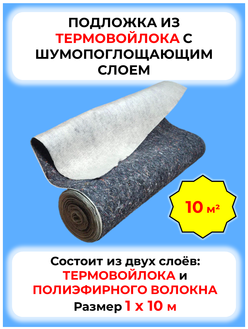 Подложка Multiface Floor Шумо & Барьер термовойлок толщина 4 мм 10 м² ️ ...