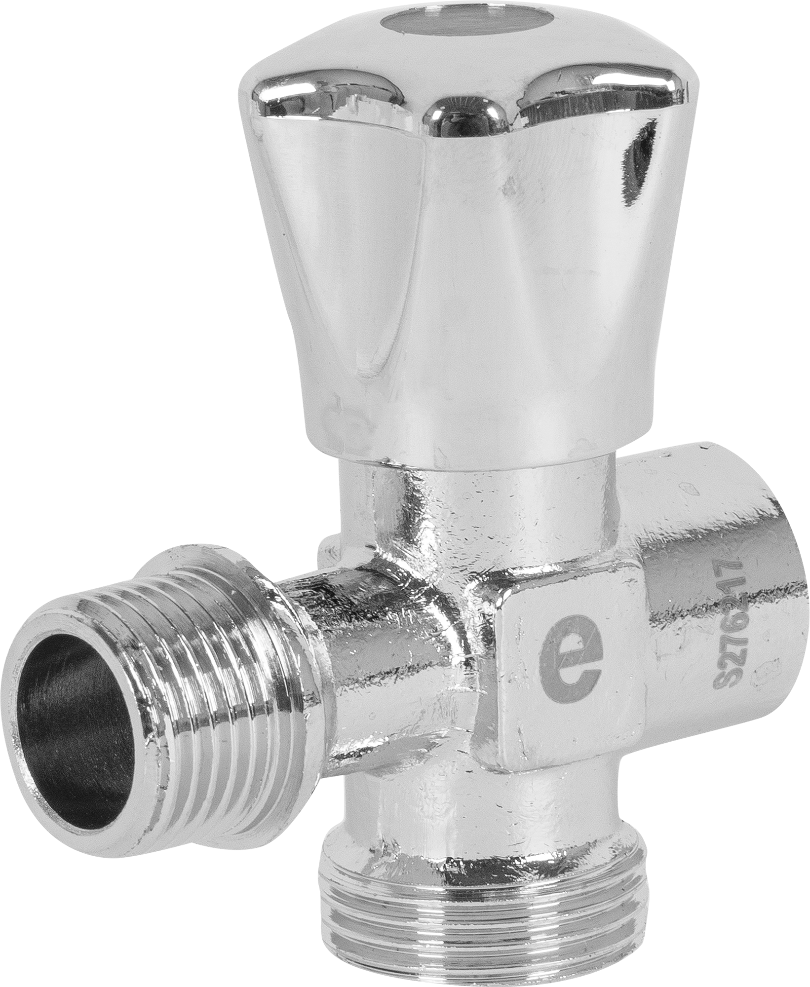 Изображение товара Вентиль запорный для стиральной машины MONLID DN15 PN16 1/2"x3/4"x1/2" НР ручка барашек латунь