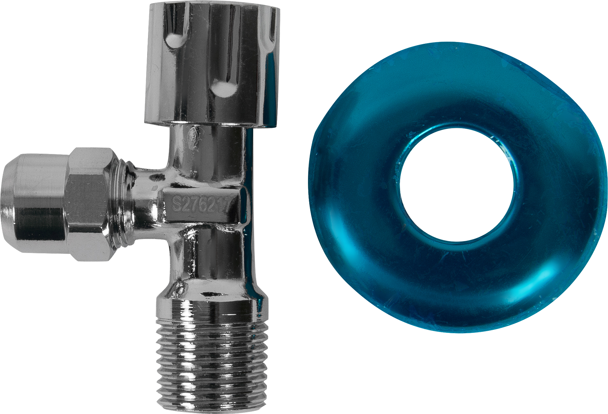 Вентиль запорный угловой MONLID DN15 PN16 1/2"x10M НР ручка барашек латунь - 4
