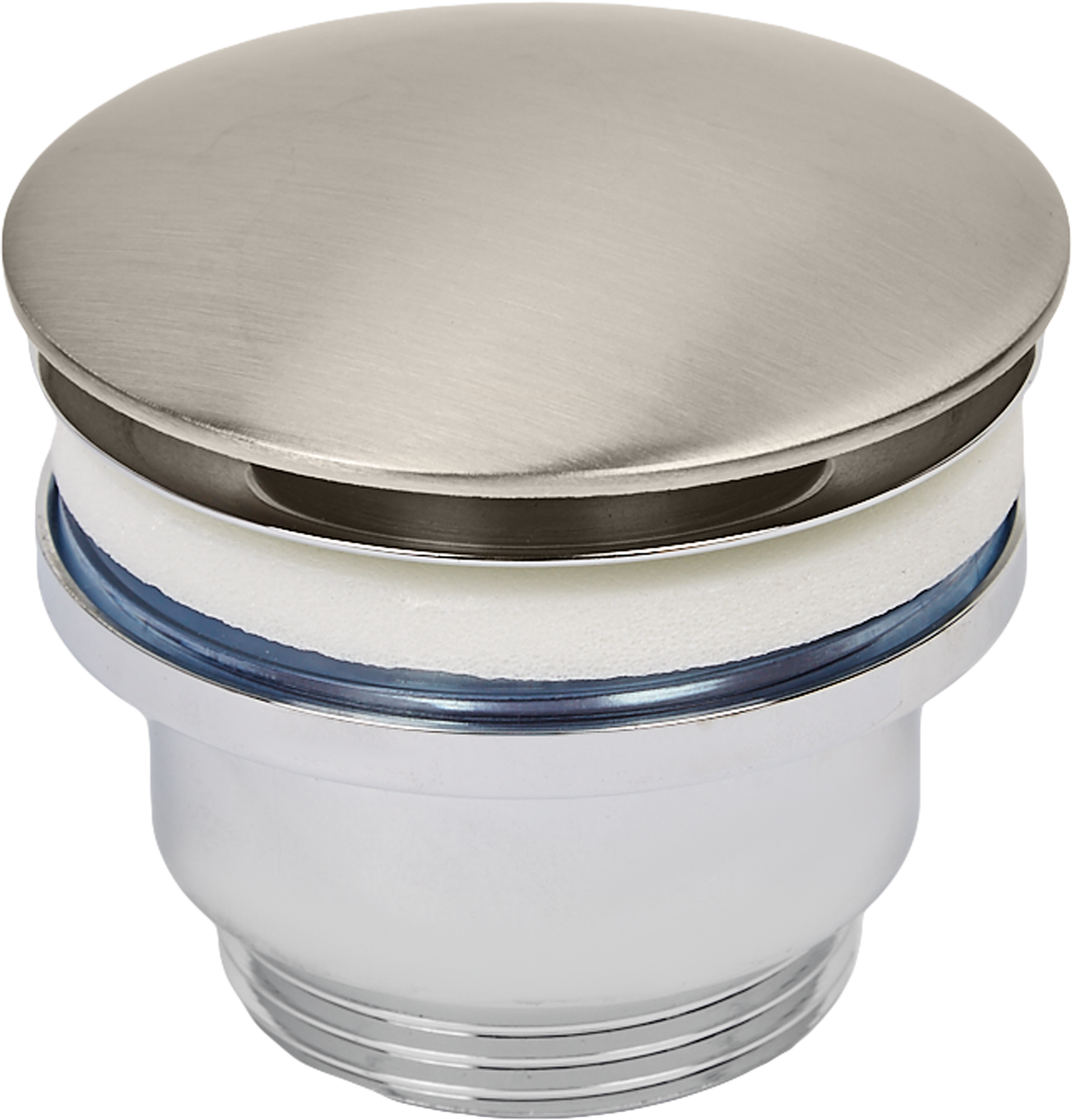 Изображение товара Выпуск для раковины MONLID 40 мм клик-клак с переливом никель