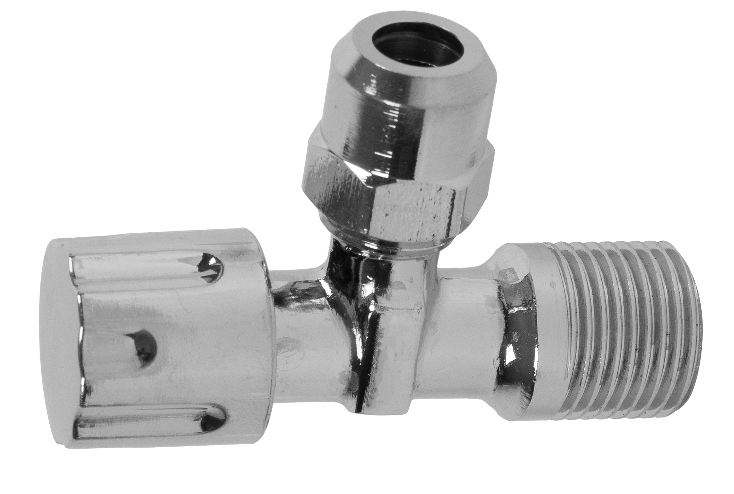 Изображение товара Угловой запорный вентиль MONLID DN15 1/2"х10M для воды с ручкой барашек латунь