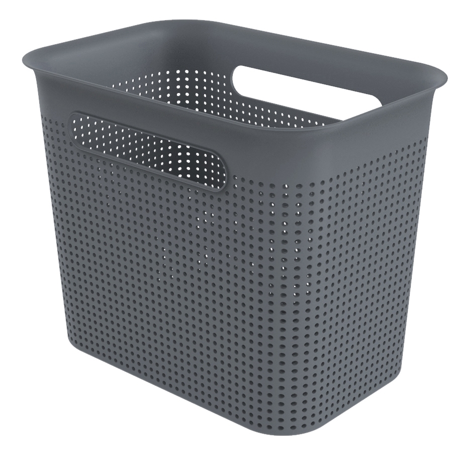 Изображение товара Корзина Rotho Country 26.20x18x21.10 см цвет серый