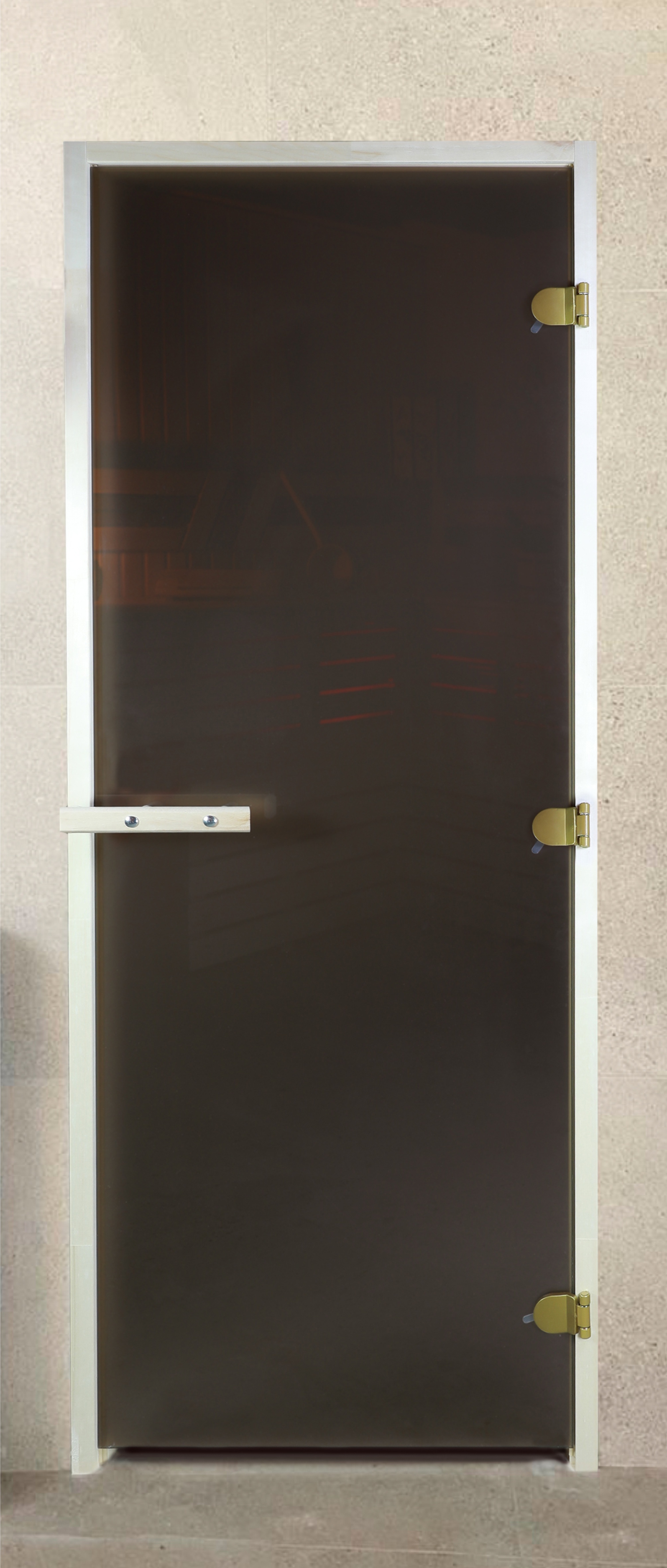 Изображение товара Дверь для бани остекленная Dlyabani Бронзовый матовый с магнитным замком189x69см