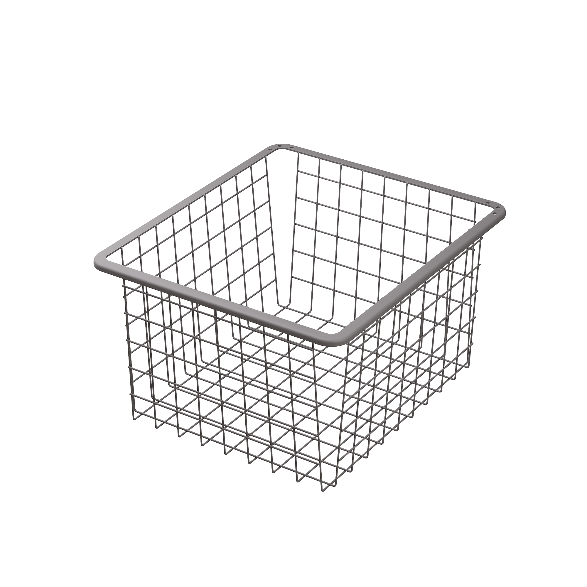 Изображение товара Корзина проволочная ЛИОН 34.2x38.3x18.5 см для шкафа из металла серого цвета