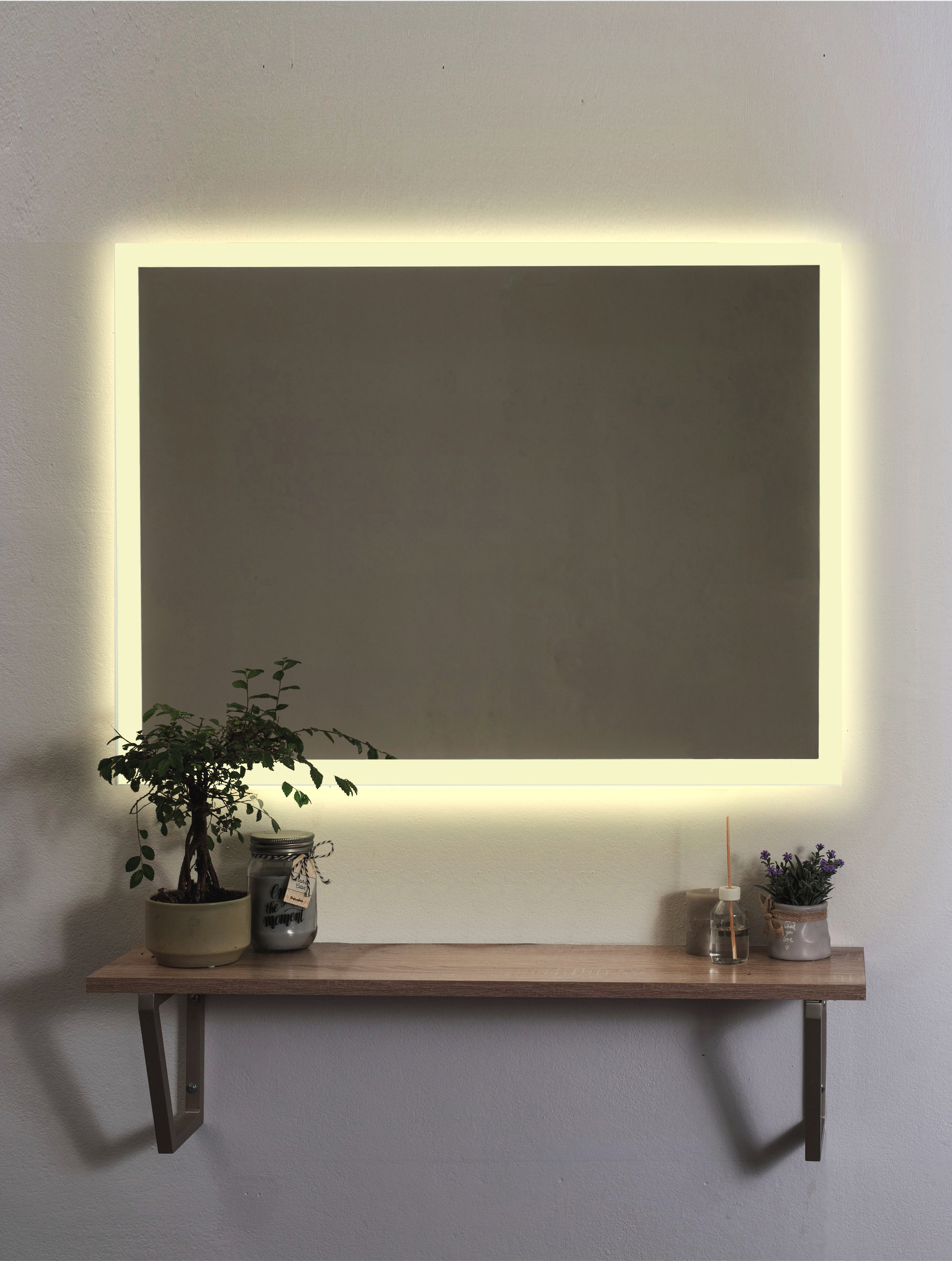 Изображение товара Зеркало для ванной Alfa Mirrors Niko-86 с подсветкой 80x60 см