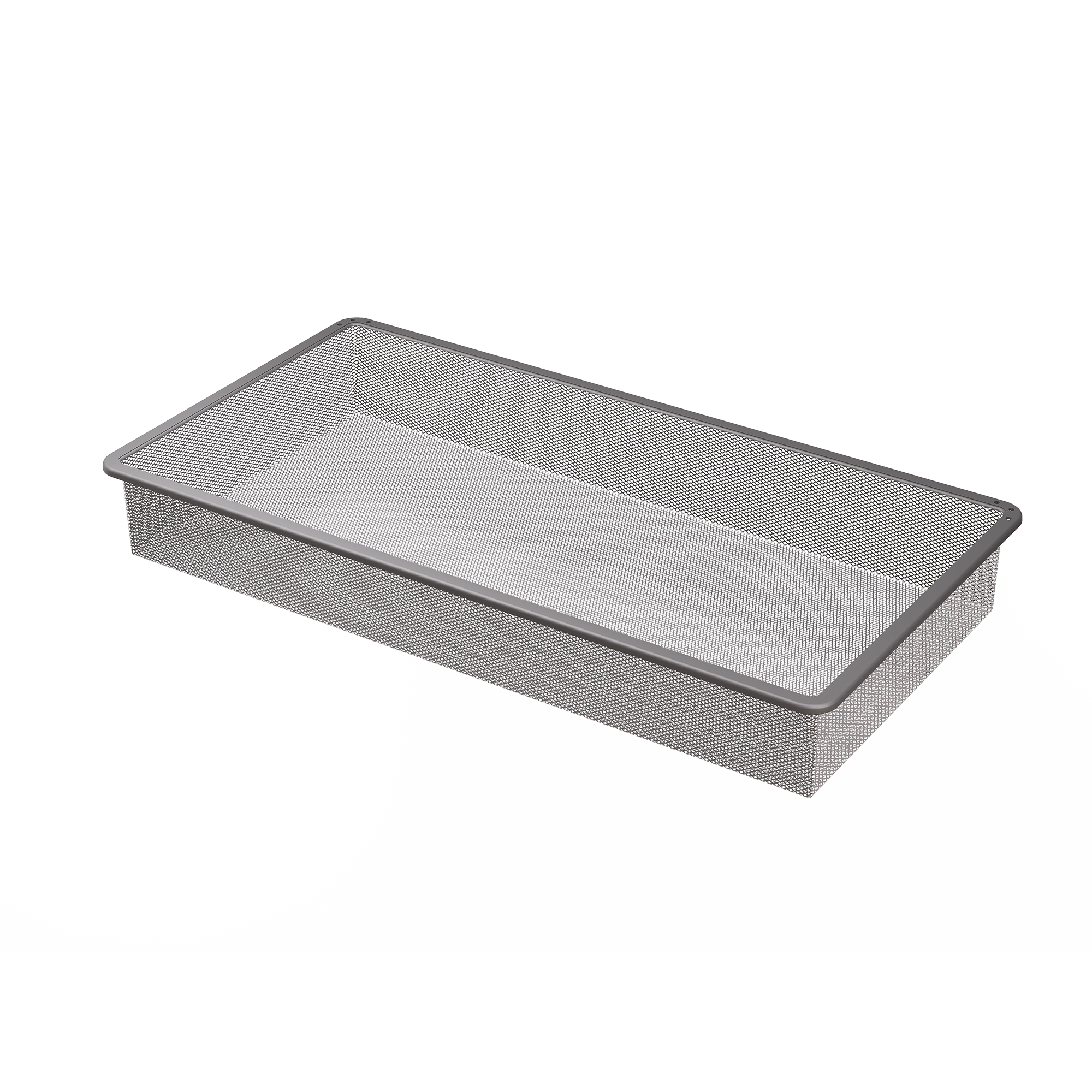Изображение товара Корзина мелкосетчатая Лион 74.2x38.3x8.5 см цвет серый