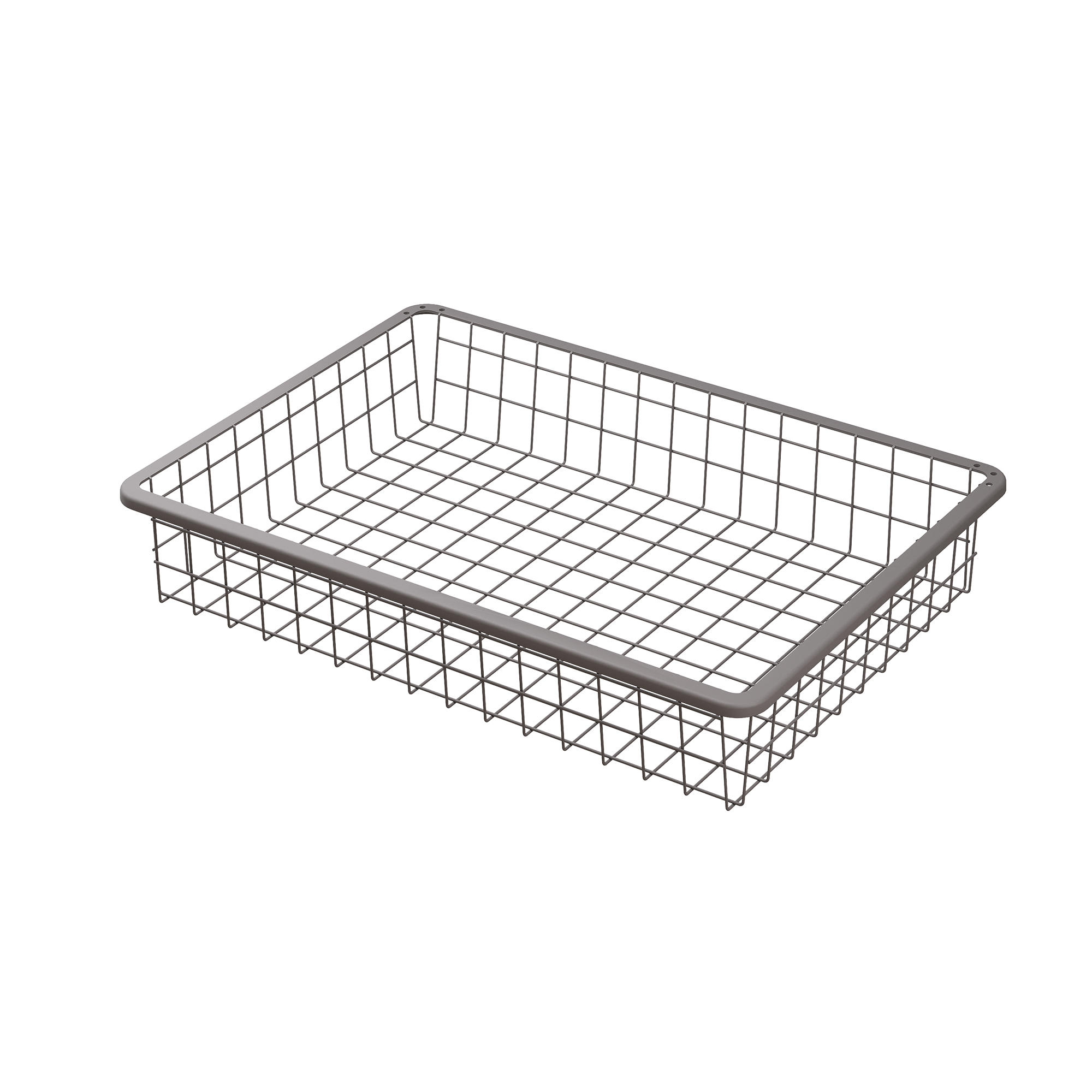 Изображение товара Корзина проволочная ЛИОН 54.2x38.3x8.5 см для шкафа, серый цвет