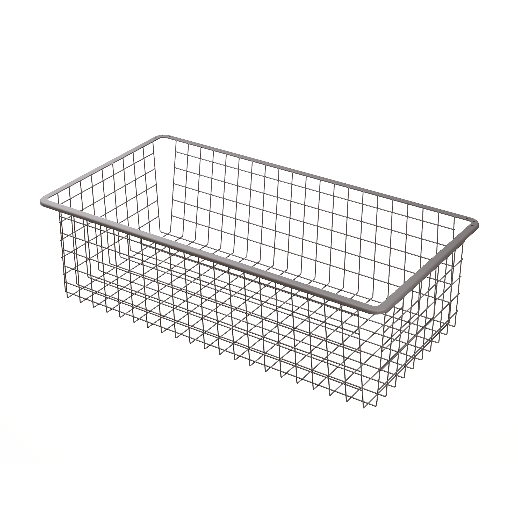 Изображение товара Проволочная корзина ЛИОН 74.2x38.3x18.5 см серого цвета для шкафа и организации хранения