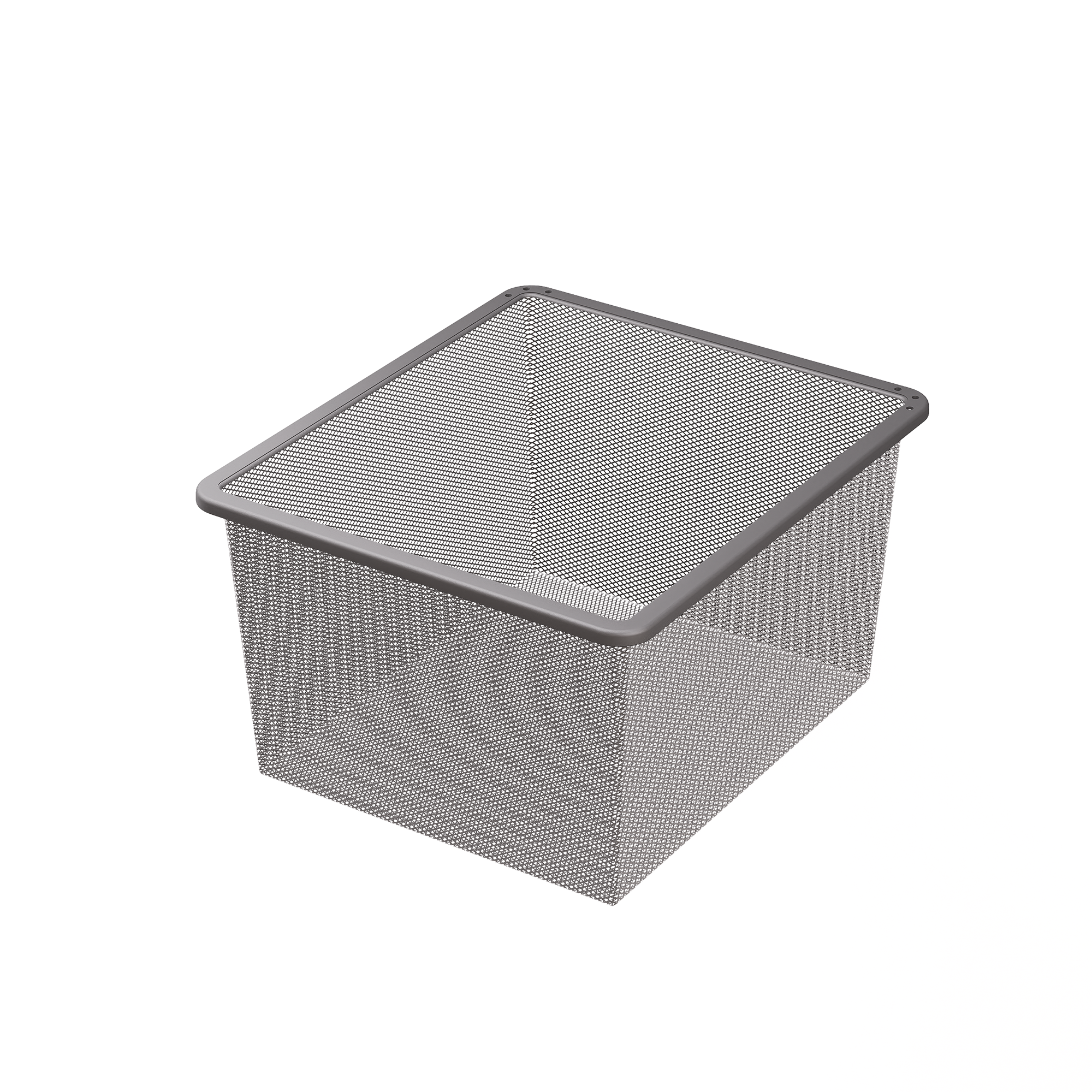 Изображение товара Мелкосеточная корзина ЛИОН для шкафа 34.2x38.3x18.5 см серый металл