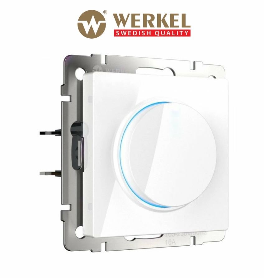 Изображение товара Диммер встраиваемый Werkel Встраиваемые механизмы a069625 600 Вт с подсветкой цвет белый