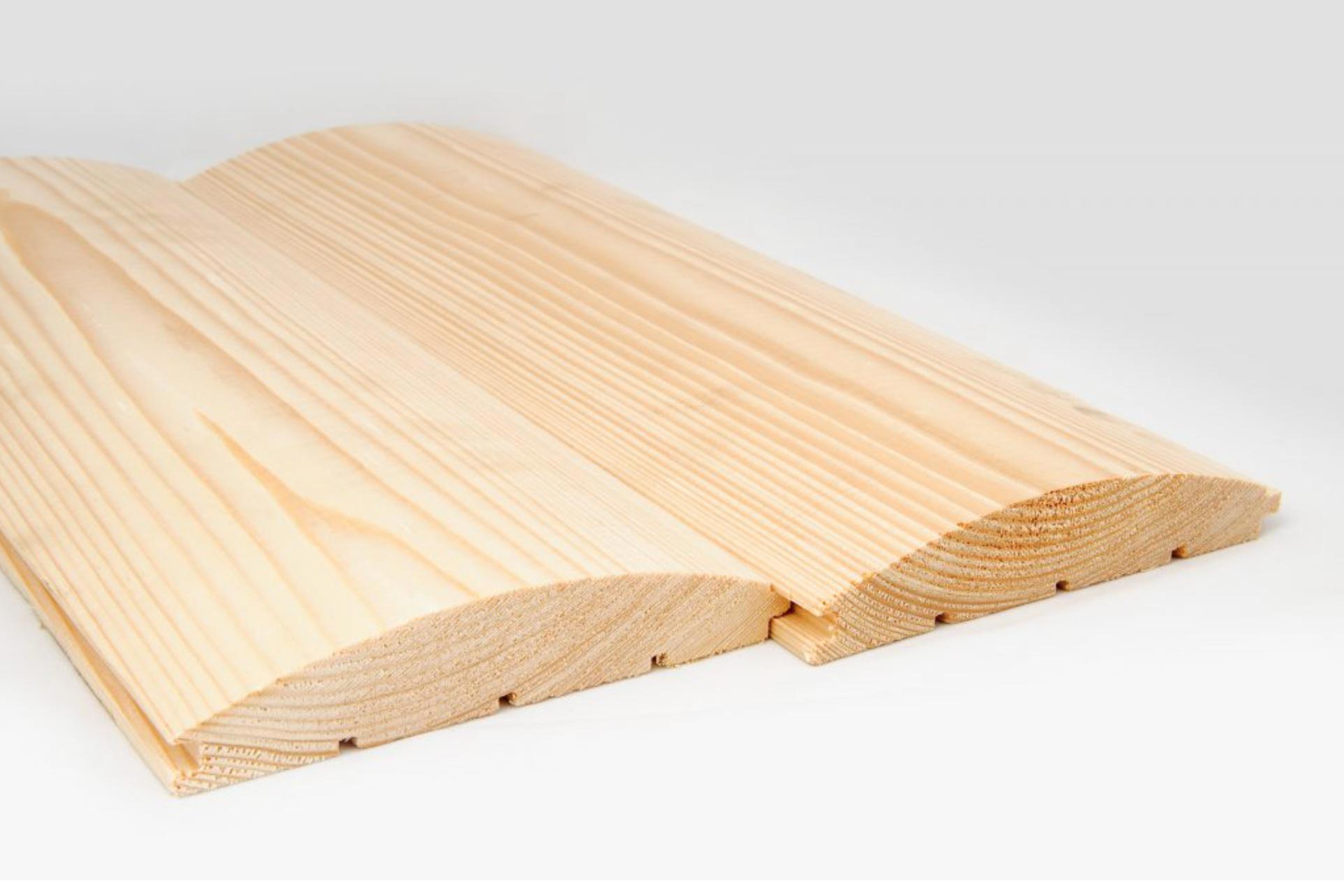 Изображение товара Блок-хаус имитация бревна 35x146x2000мм Сорт АВ упаковка 3 шт 0.87 м²