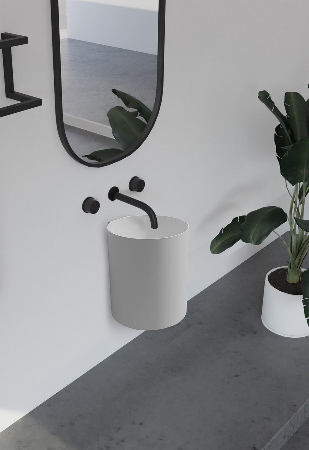 Изображение товара Раковина подвесная Abber stein AS2624 42см цвет белый