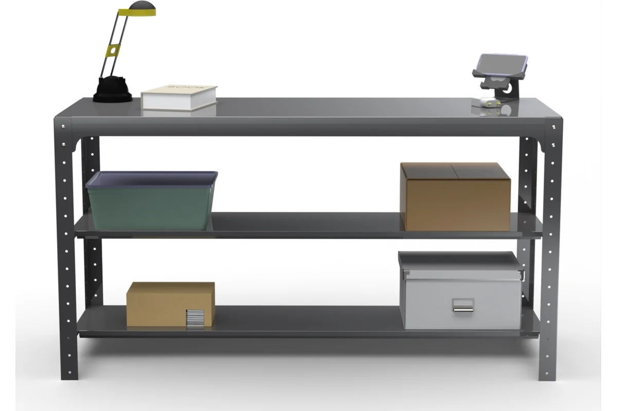 Изображение товара Металлический верстак Metalex 201355 с двумя полками и нагрузкой 260 кг