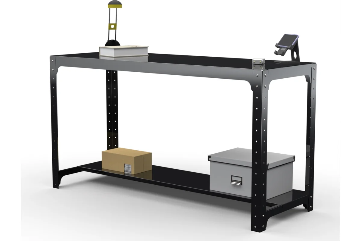 Изображение товара Металлический слесарный верстак Metalex 201487, max нагрузка 260 кг, черный