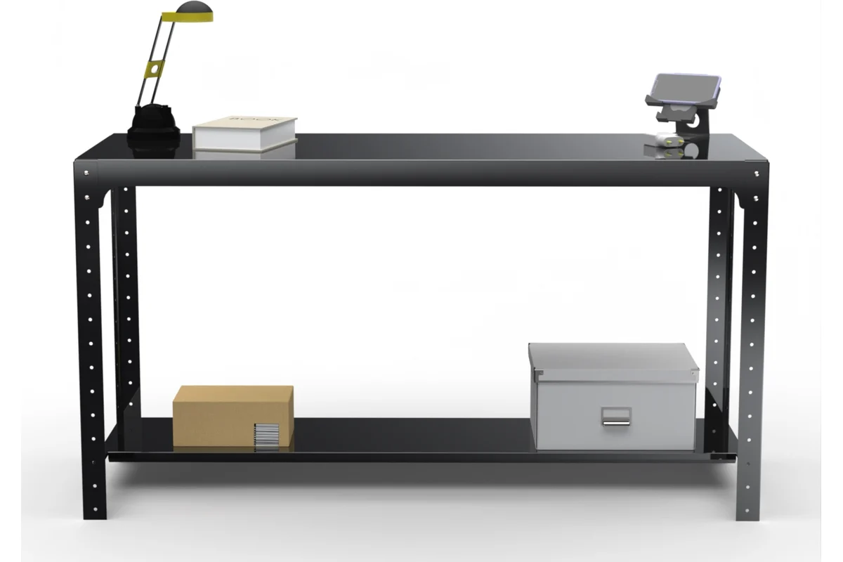 Изображение товара Металлический верстак Metalex 201499 с полкой и нагрузкой 260 кг черный