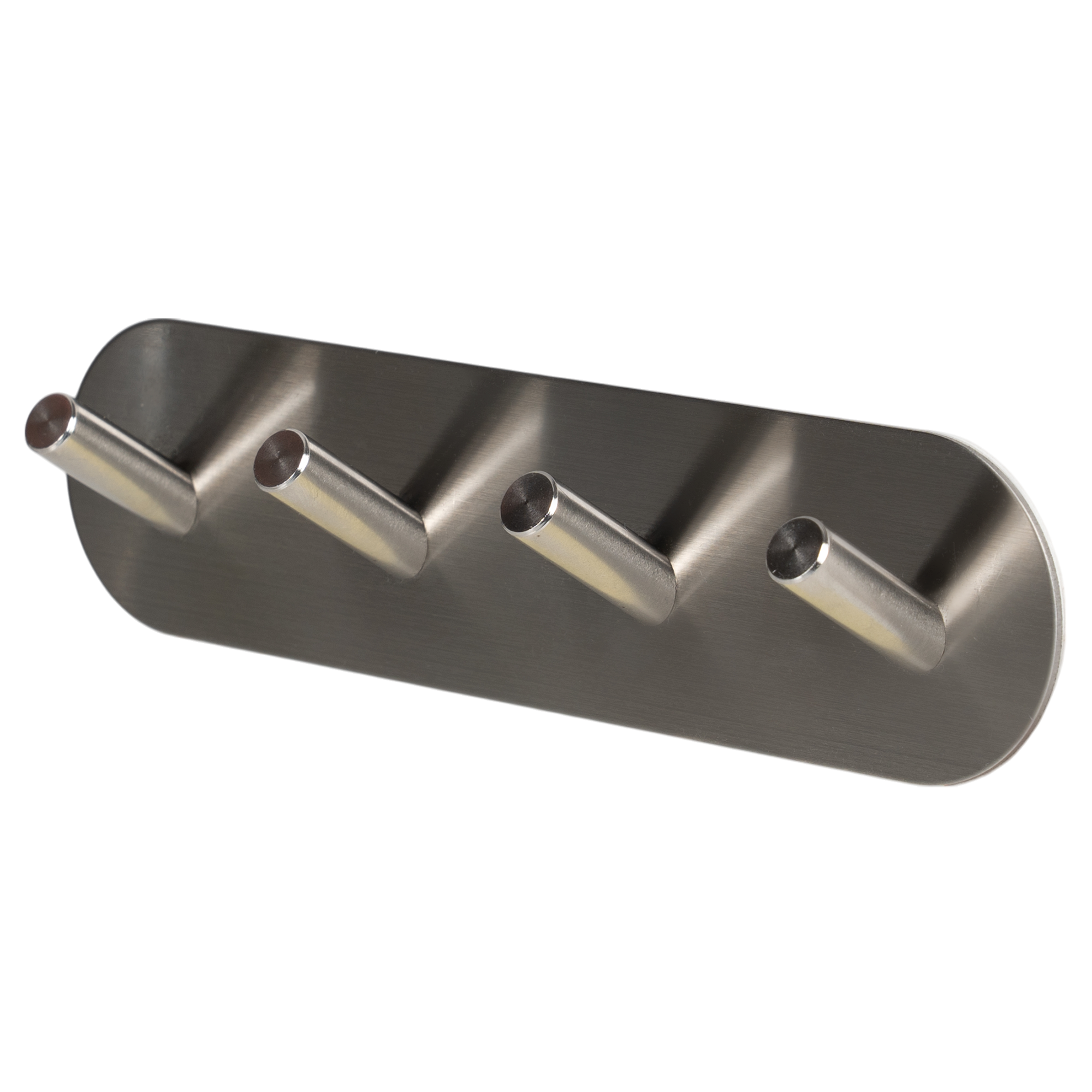 Изображение товара Самоклеющийся металлический крючок Vidage Алис четверной, цвет сатин, 2 кг нагрузка