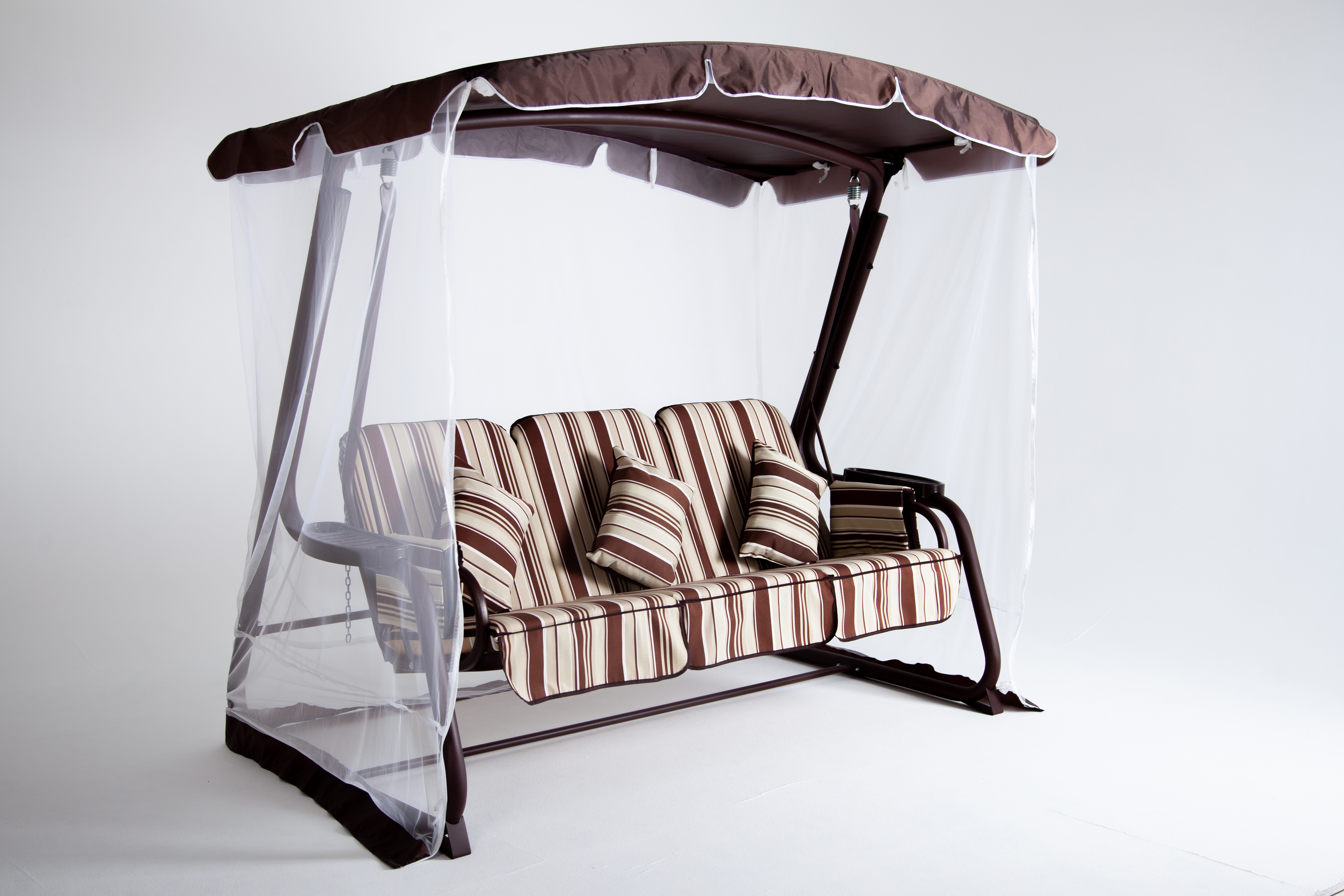 Изображение товара Качели садовые Миранда 3-х местные ZALGER GARDEN, Регулируемая спинка, Чёрный