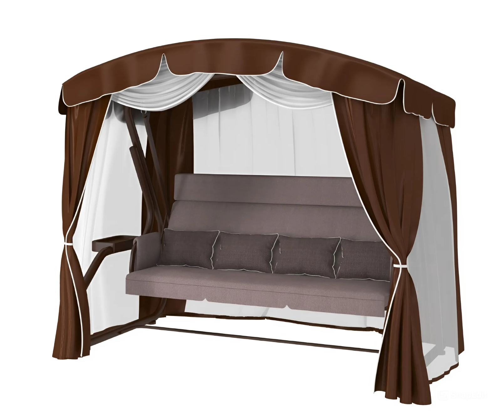 Изображение товара Садовые качели Zalger garden АРТЕМИС 4-х местные коричневые