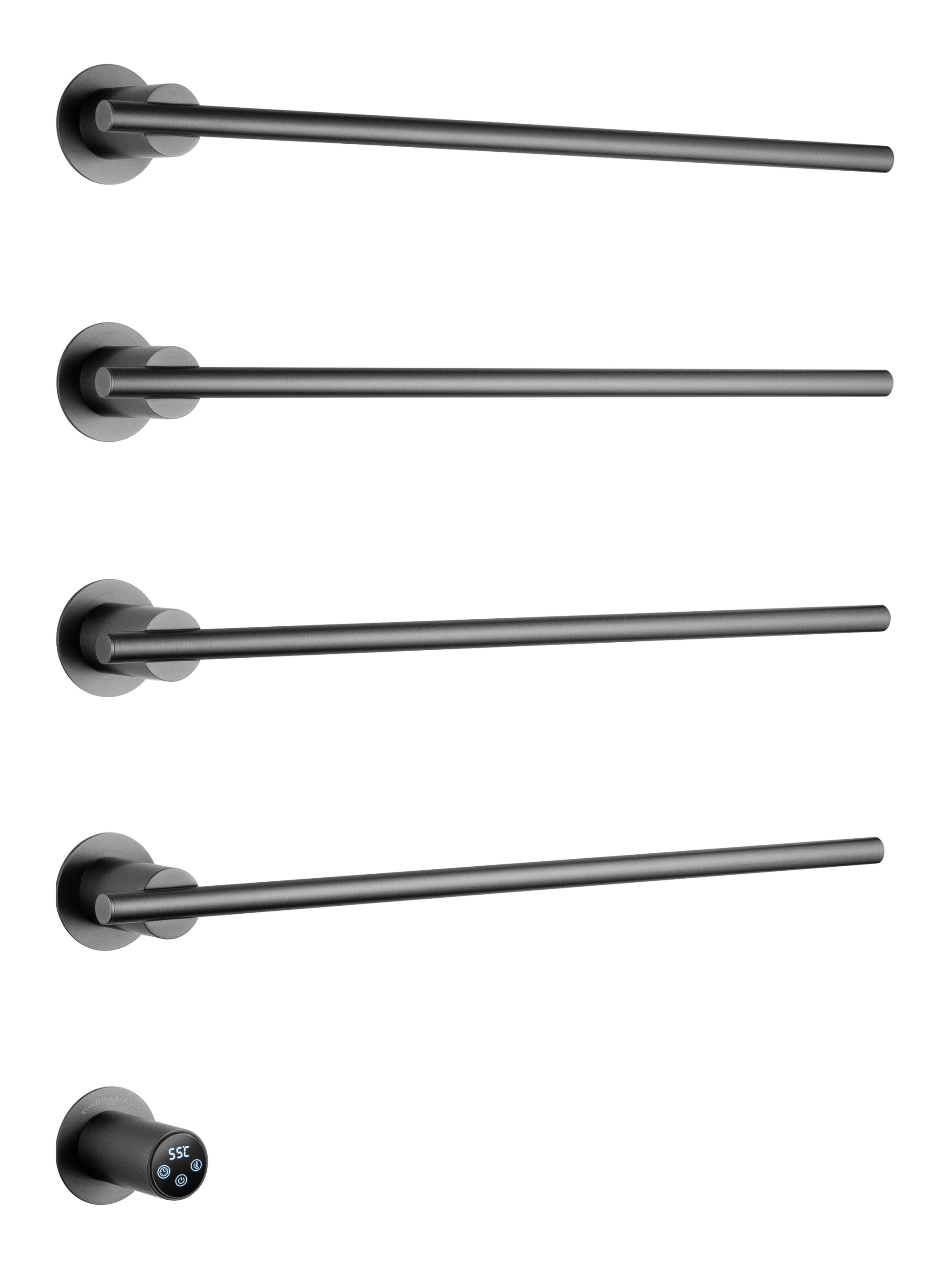 Изображение товара Электрический полотенцесушитель WONZON & WOGHAND DORTMUND 60 Вт темный графит