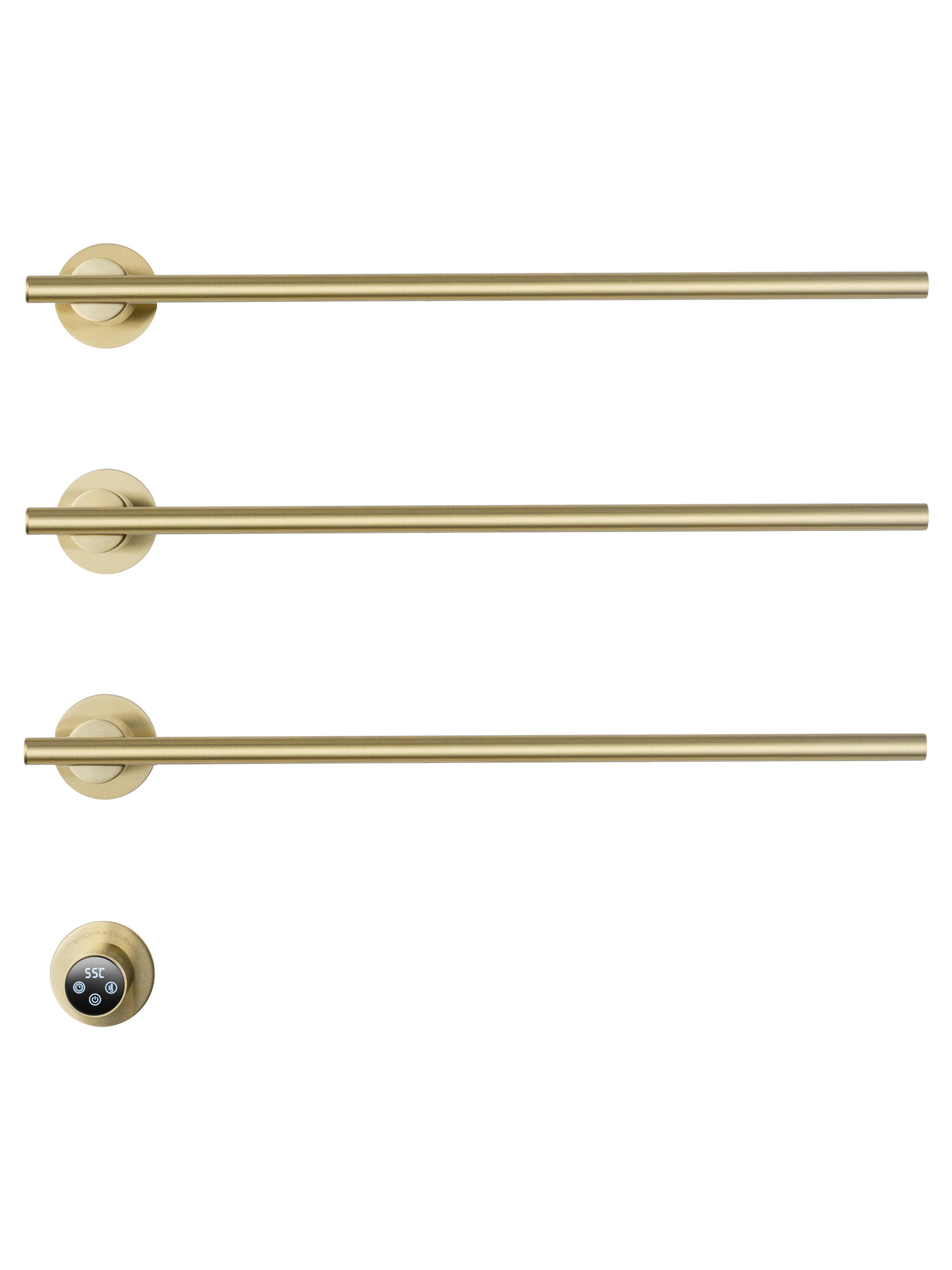 Изображение товара Электрический полотенцесушитель Wonzon& Woghand Dortmund 60 Вт золото с терморегулятором