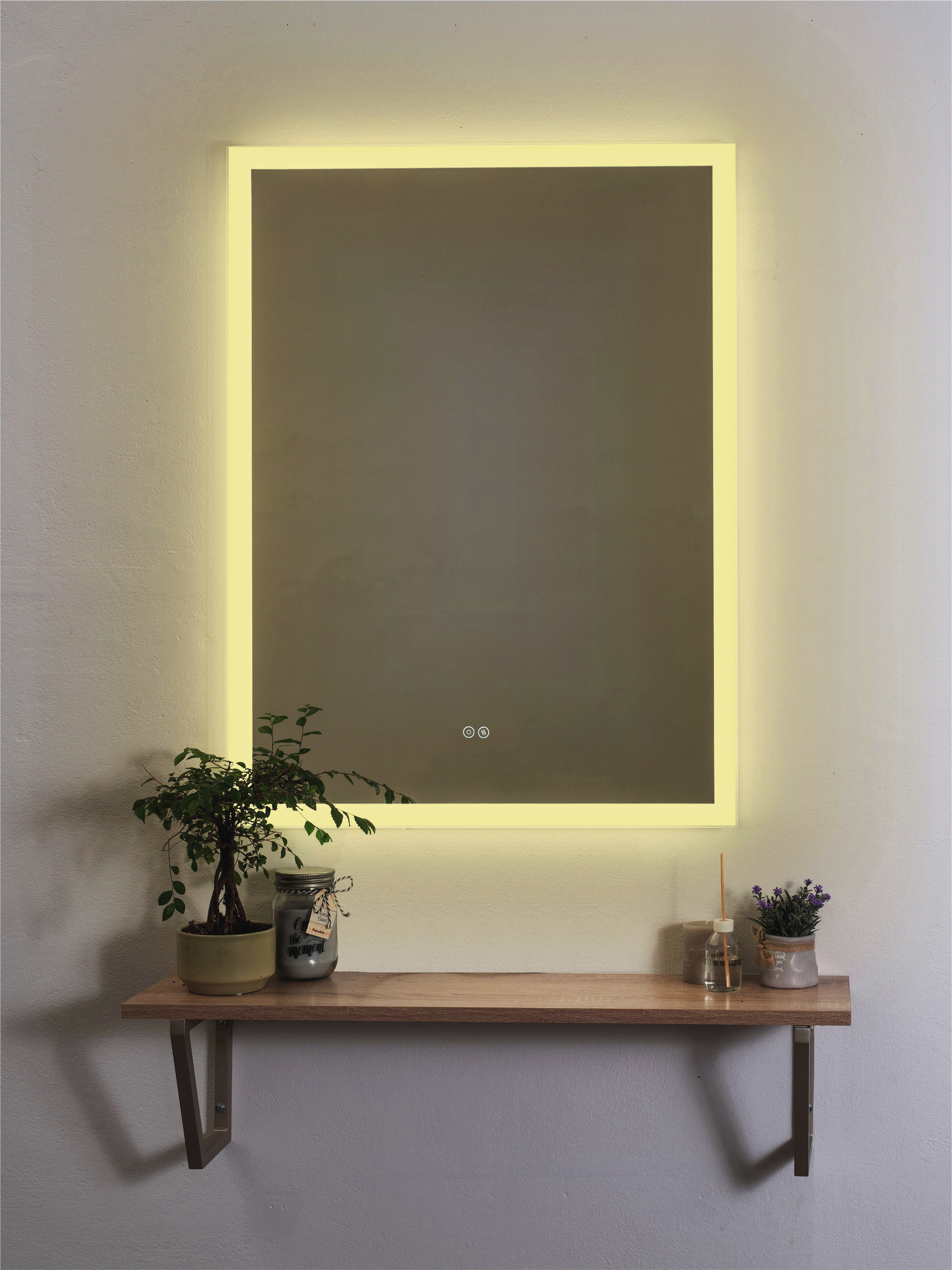 Изображение товара Зеркало для ванной Alfa mirrors Niko-57 с подсветкой и антизапотеванием 50x70 см