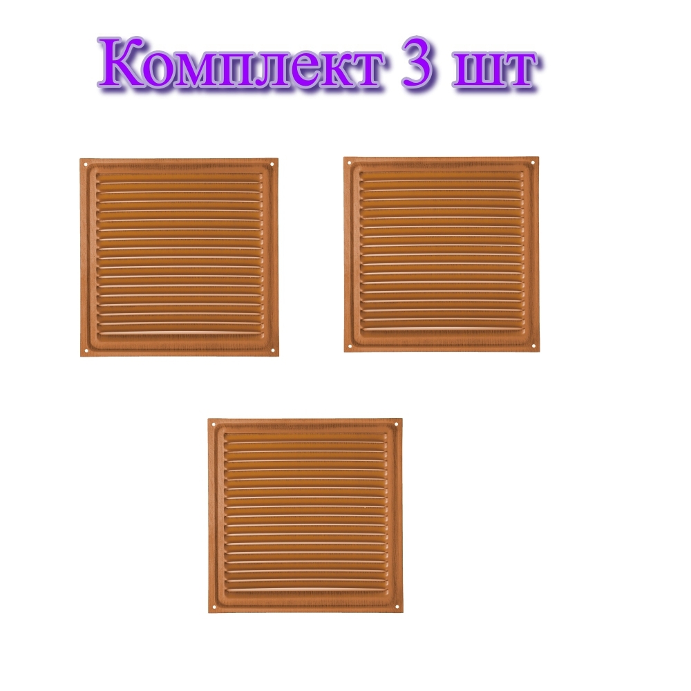 Изображение товара Вентиляционная решетка Трибатрон 150x150 мм из стали цвет черешня