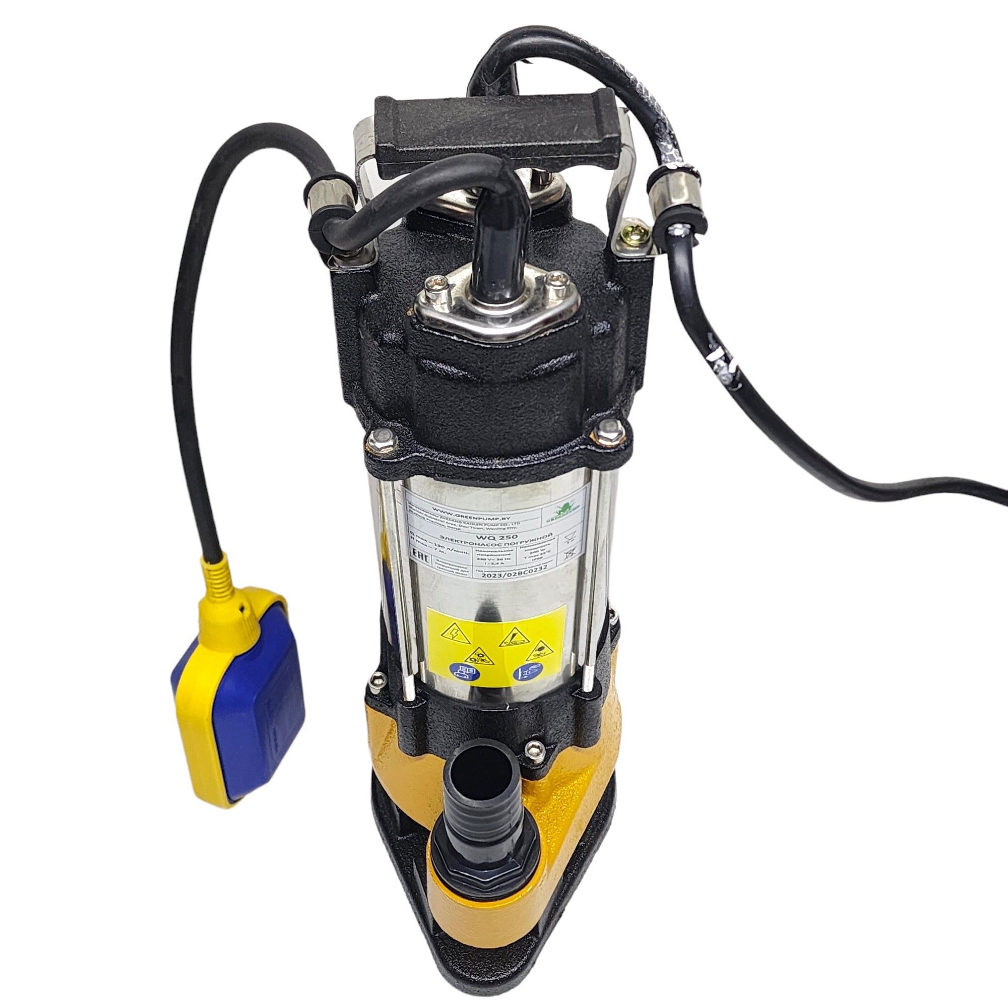 Изображение товара Greenpump 250 WQ — насос дренажный для грязной воды, 7 м, 12000 л/ч