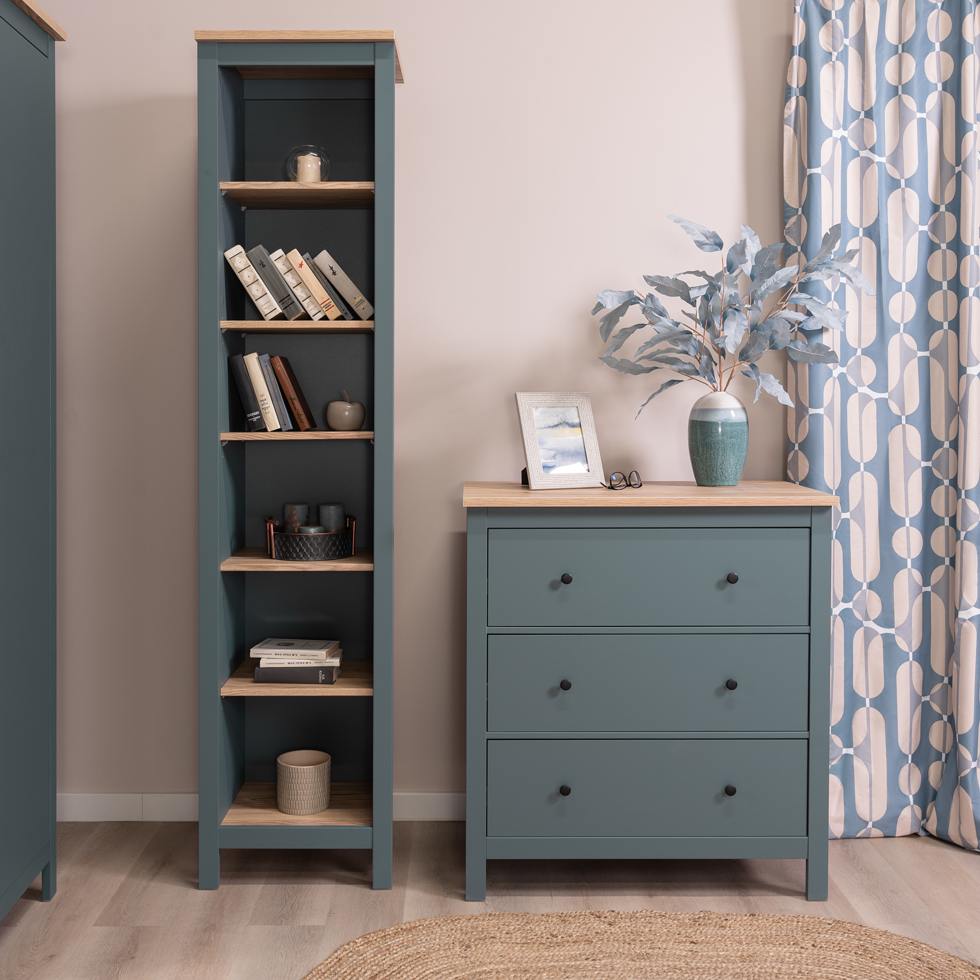 Изображение товара Комод Гуд Лакк Сага 3 ящика 92х51х100.7 см зеленый бирюзовый