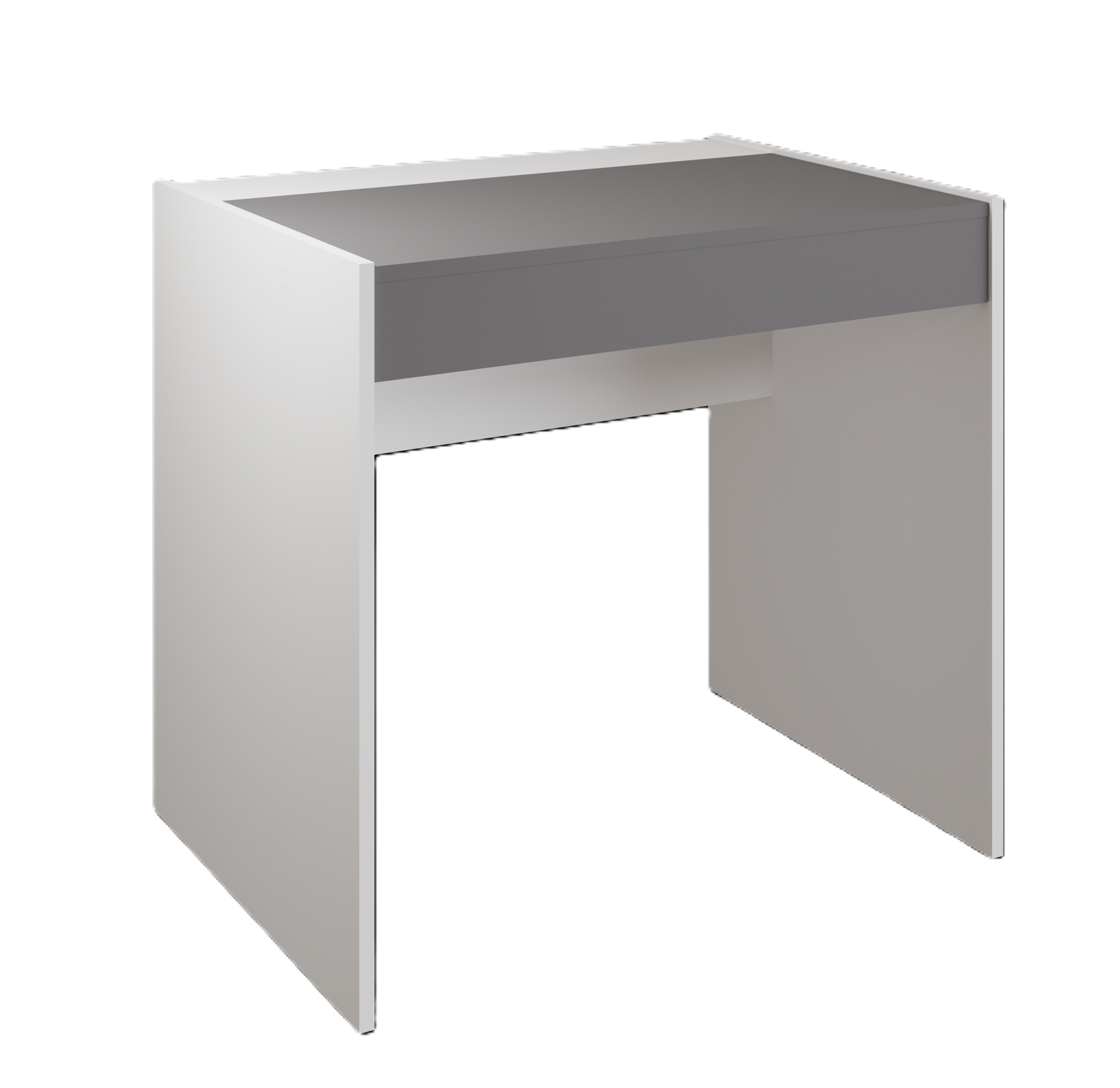 Изображение товара Туалетный столик с зеркалом Атмосфера 80x76x60 см цвет белый серый Стол косметический ЛАЙТ Белый/Серый шифер