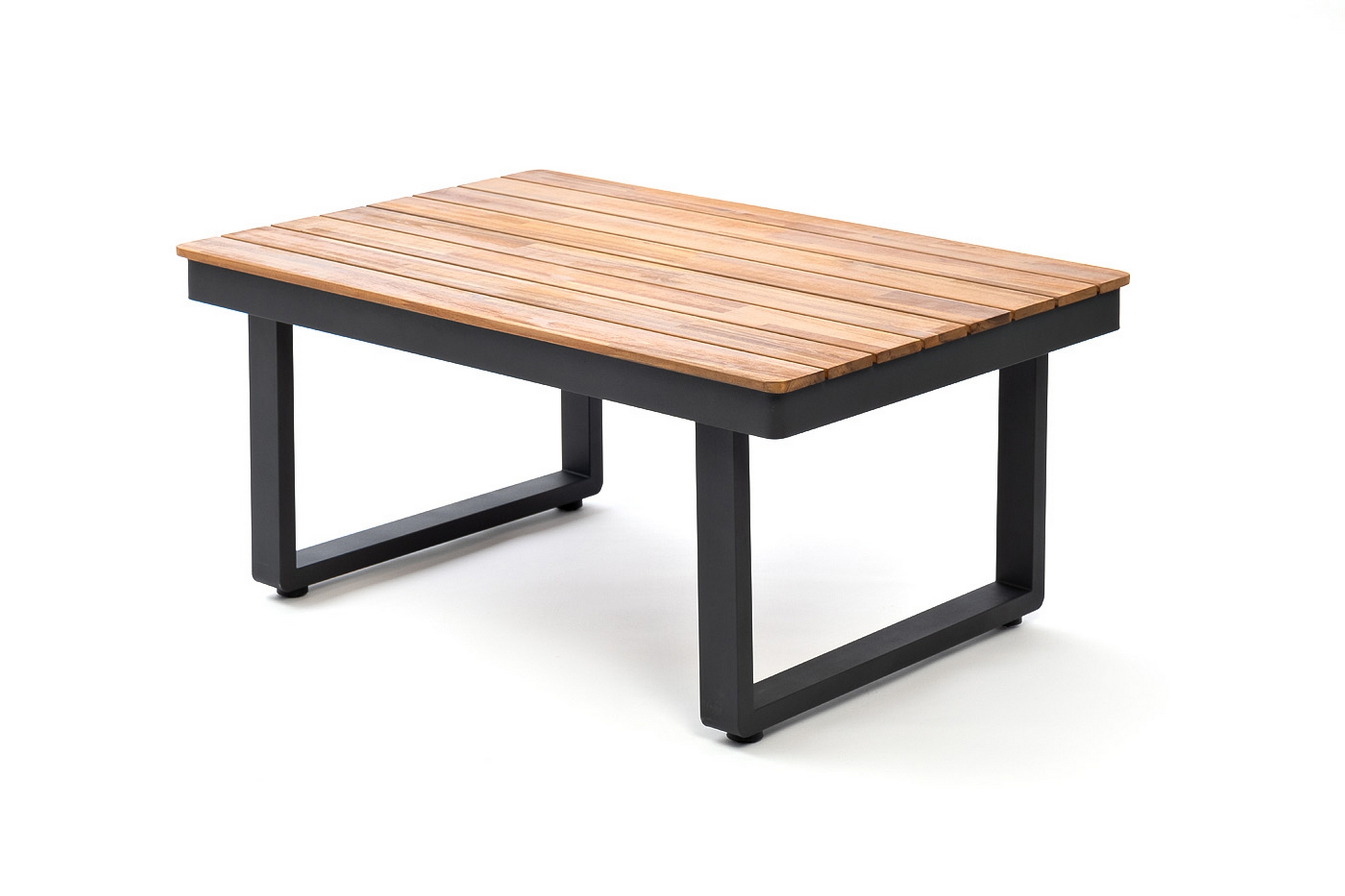 Изображение товара Кофейный столик Joygarden Topa 15495 из алюминия и акации 90x60 см для сада и веранды