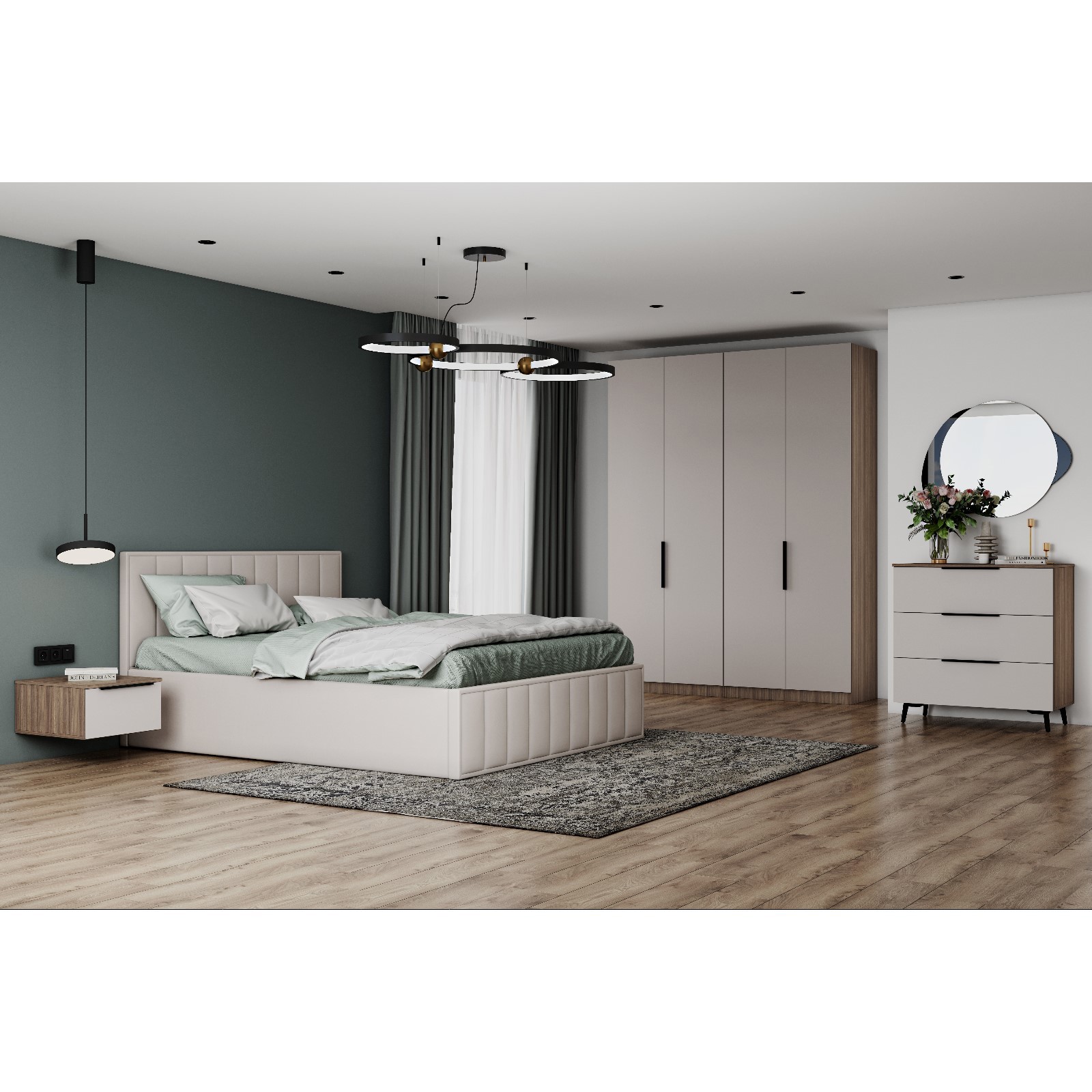 Изображение товара Кровать Лана 10640106 с подъемным механизмом и ящиком для белья