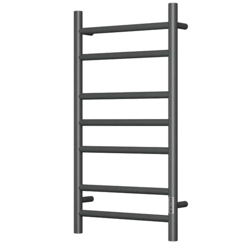 Изображение товара Полотенцесушитель электрический Bauedge Stil Gun Grey П7 400x800 мм 110 Вт лесенка цвет темно-серый металлик