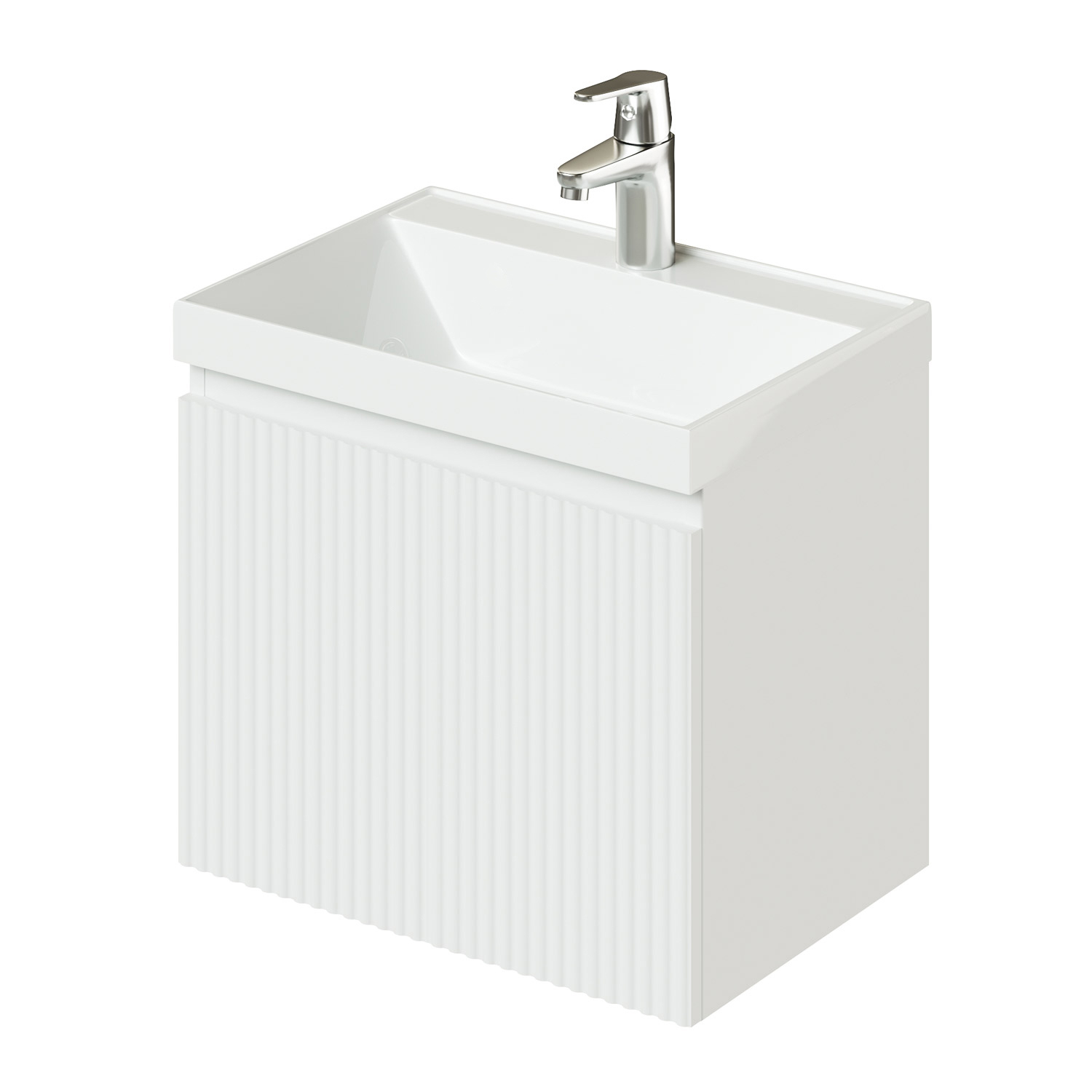 Изображение товара Тумба под раковину Итана Kate 49.40см подвесная белая с раковиной