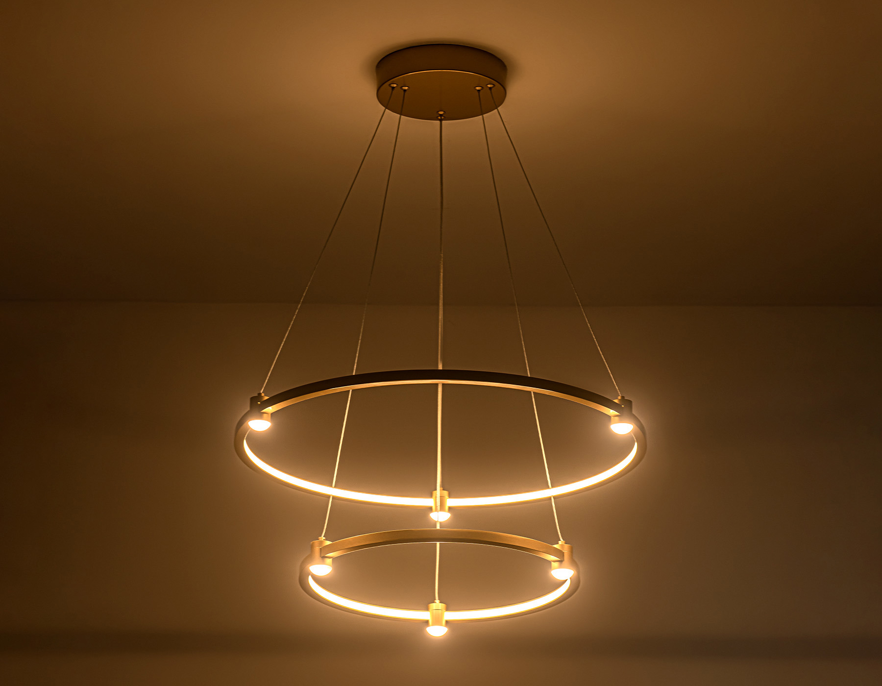 Изображение товара Люстра подвесная Ambrella Light Comfort Ambr_fl5508 20 м² теплый белый стиль Хай-тек золото