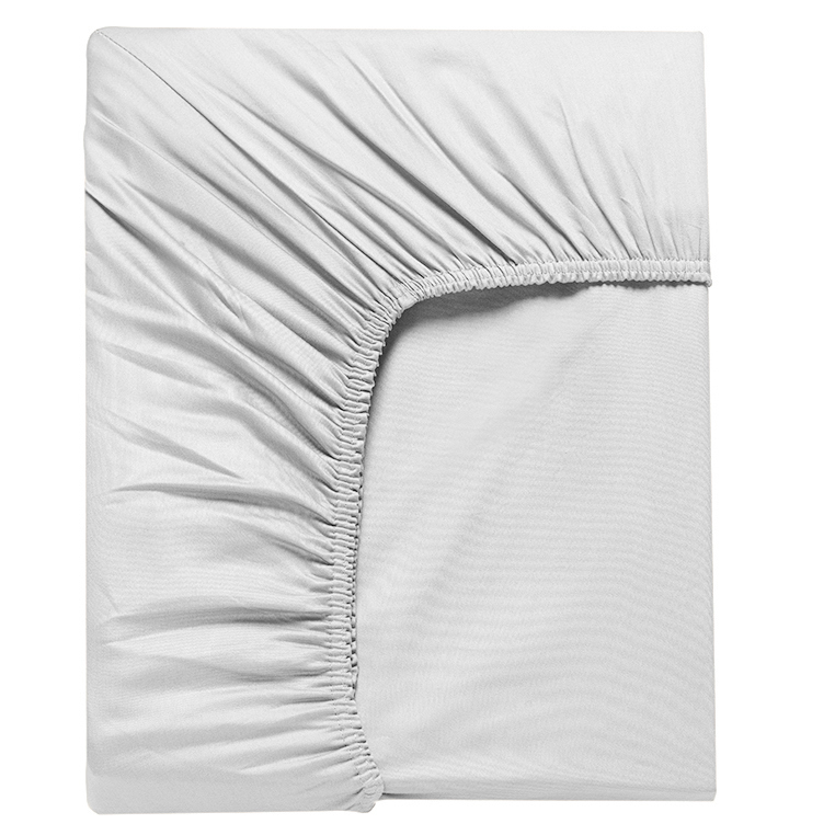 Изображение товара Простыня Inspire на резинке 180x200 см сатин белая, для комфортного сна