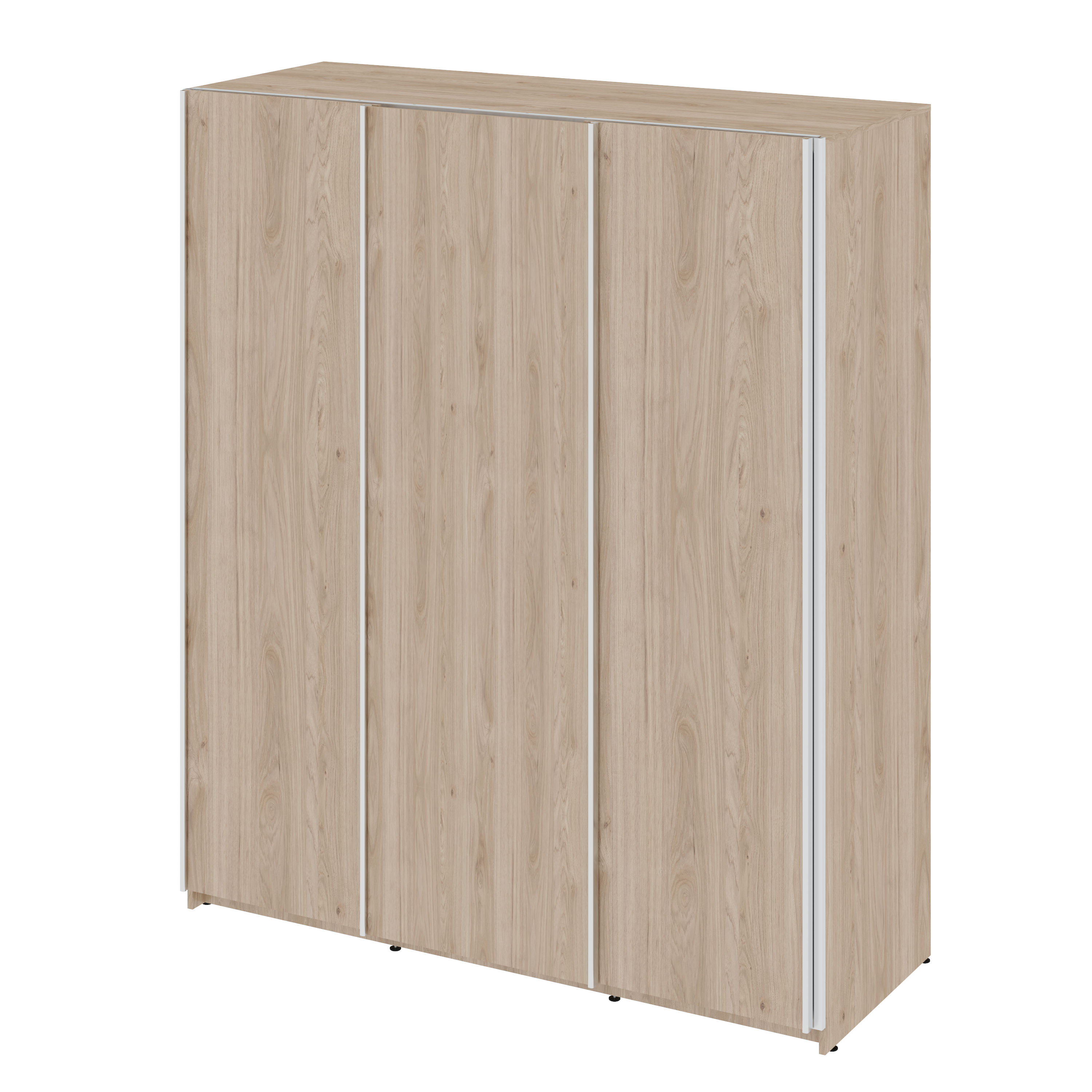 Изображение товара Шкаф-купе Турин Комфорт с 3 дверями 180x213x65 см ЛДСП цвет гикори джексон