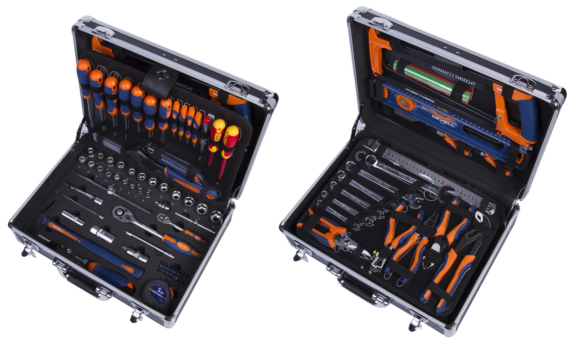 Изображение товара Набор инструментов Dexell 130 предметов с кейсом профессиональный комплект