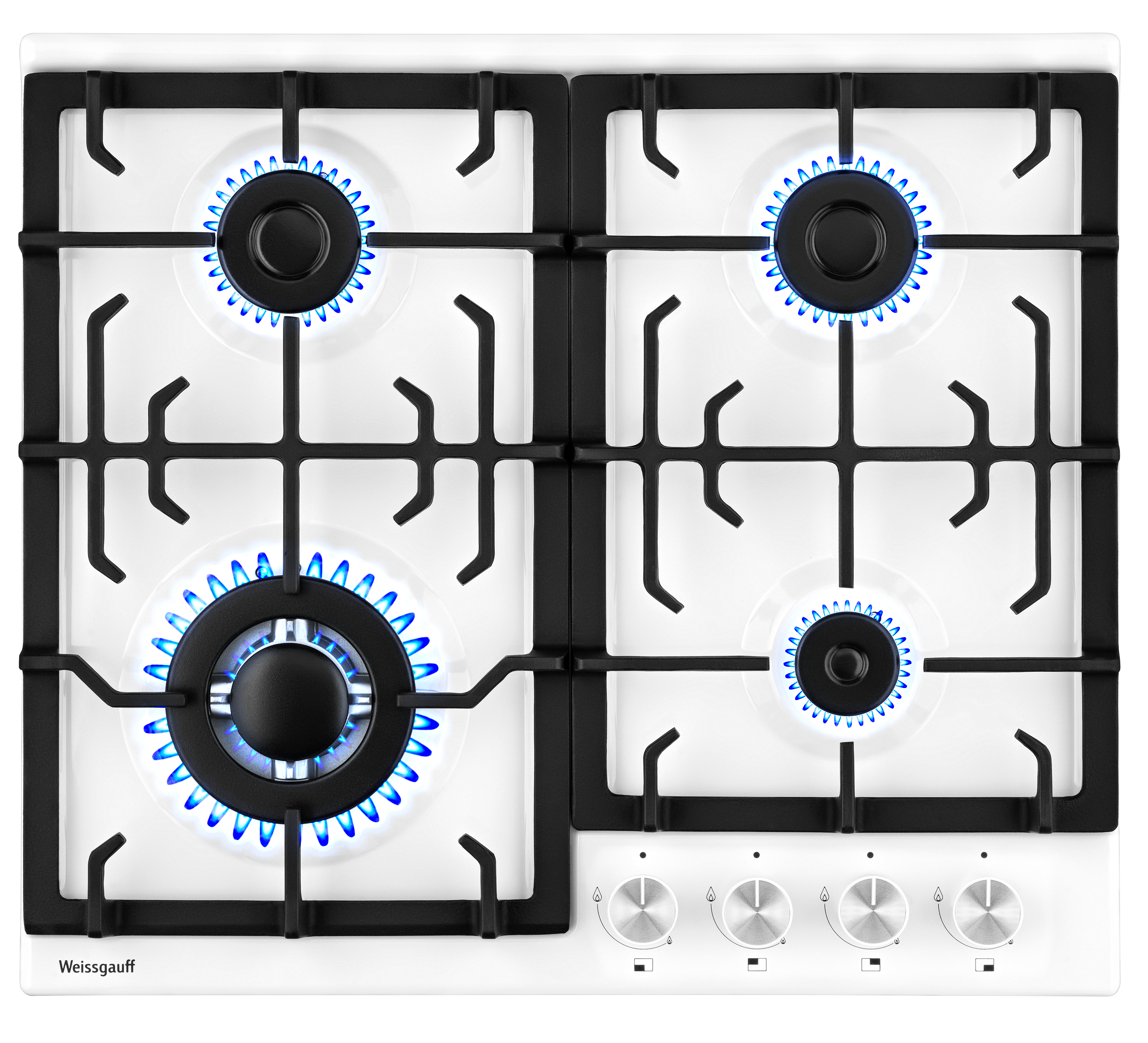Изображение товара Газовая варочная панель Weissgauff HGG 641WEB 60 см белый цвет
