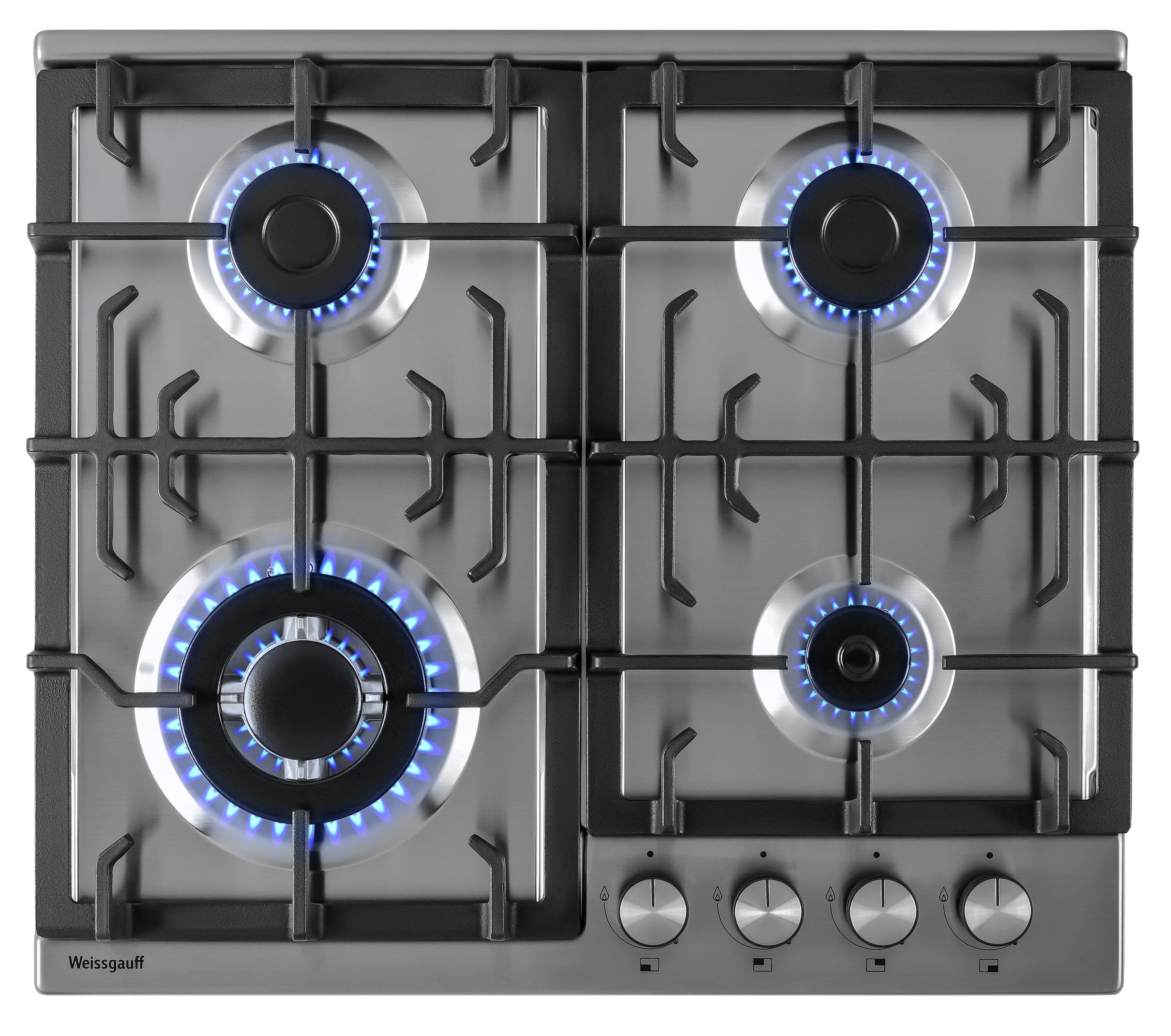 Изображение товара Газовая варочная панель Weissgauff HGG 641 XB 60 см 4 конфорки серый