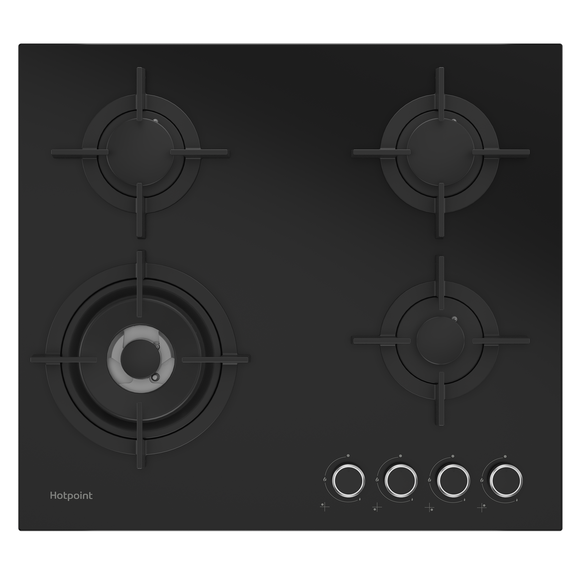 Газовая варочная панель Hotpoint HG 62I/BK 59 см 4 конфорки цвет черный