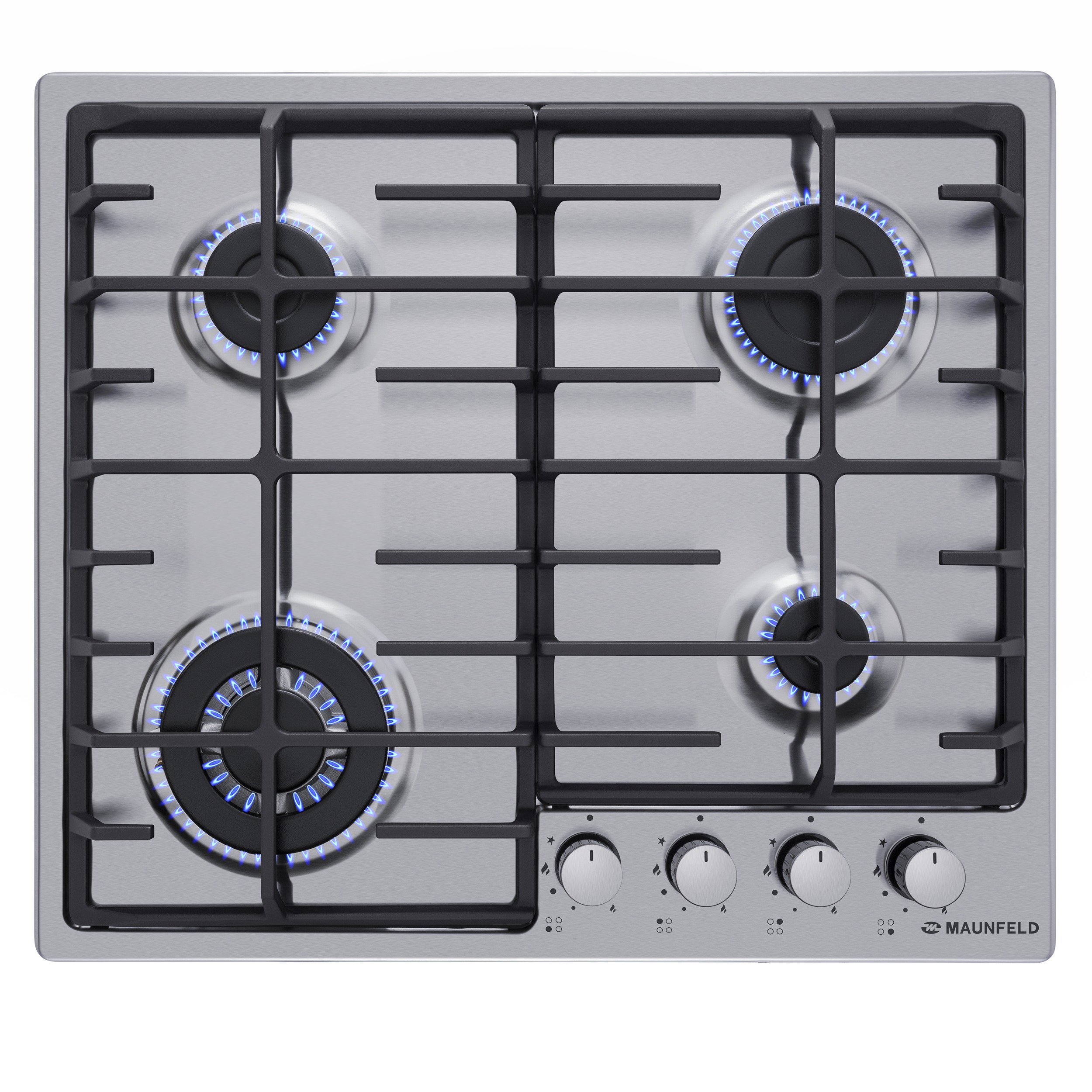 Изображение товара Газовая варочная панель Maunfeld EGHS.64.63CS Гасовая панель 4 конфорки нержавеющая сталь