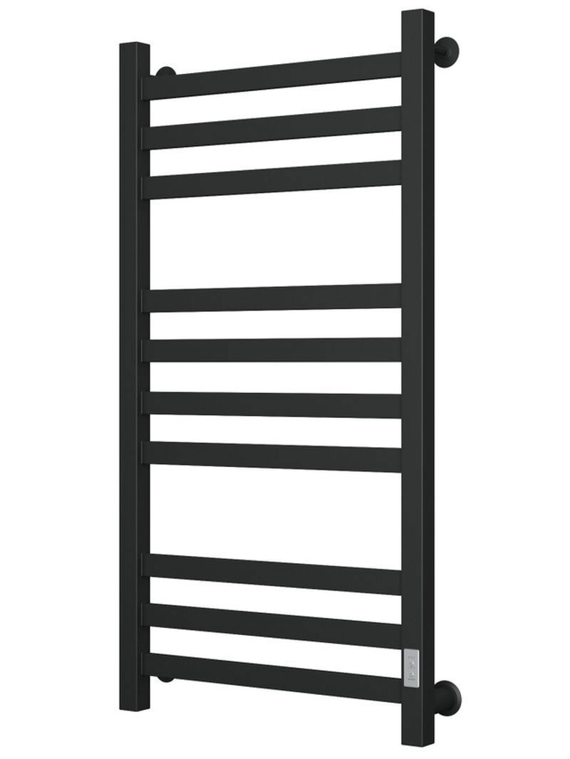 Изображение товара Электрический полотенцесушитель Bauedge В81/10 профильный 1000x500 мм 129 Вт черный матовый с тайме