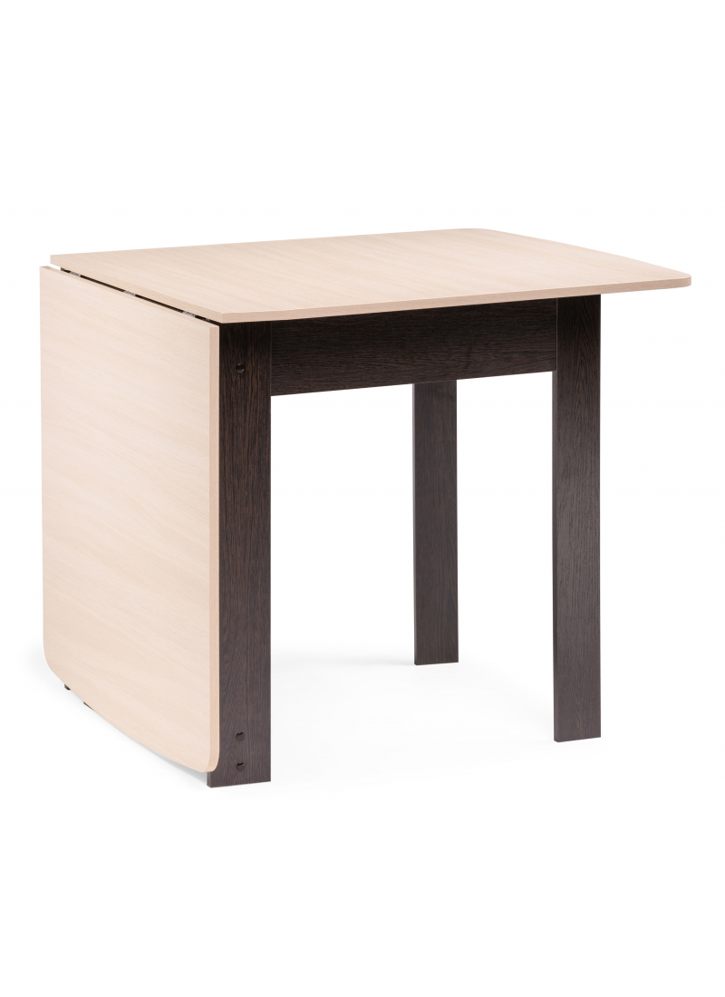 Изображение товара Стол-трансформер Woodville прямоугольный раскладной для дома 86.5x14.5 см венге дуб молочный