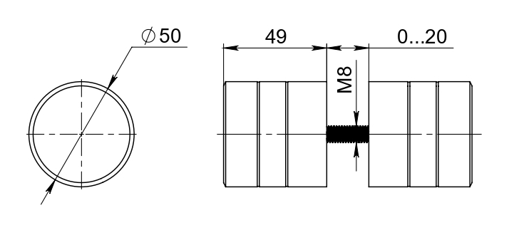 Ручка-кнопка Fuaro R.DSS304-BUTTON INOX 304 - 1