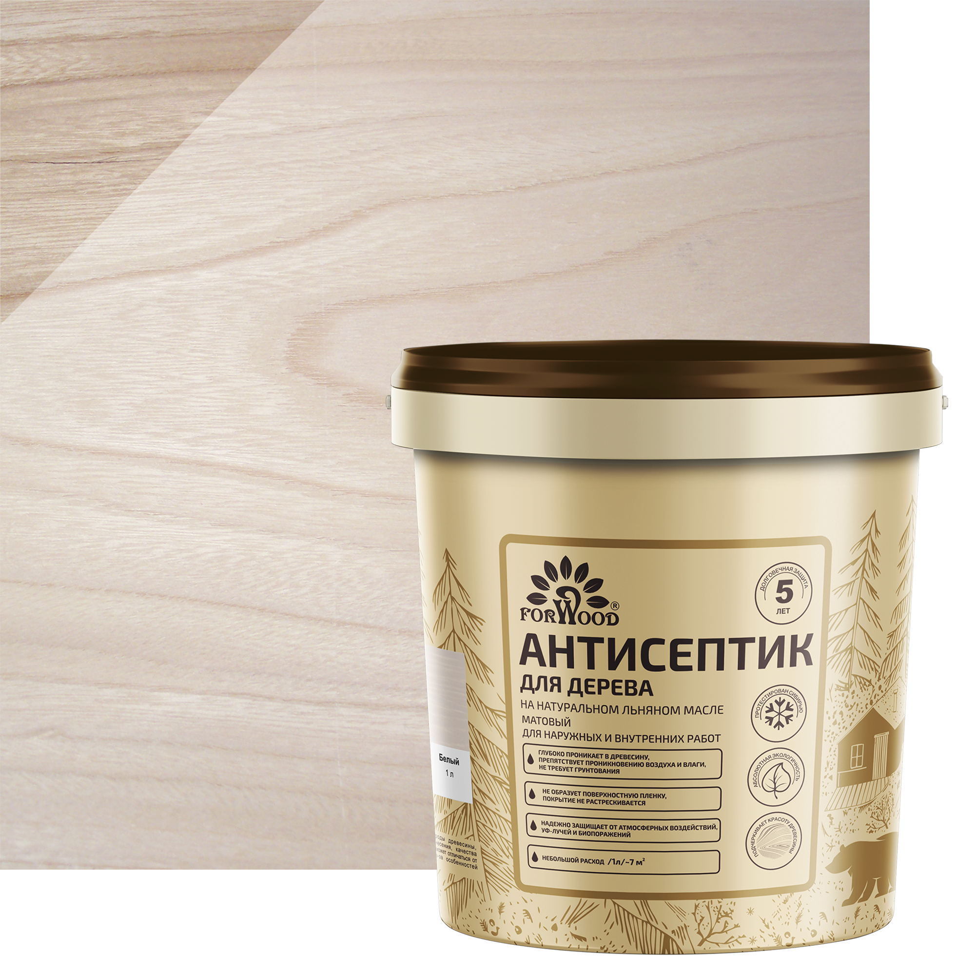 Антисептик Forwood матовый белый 1 л