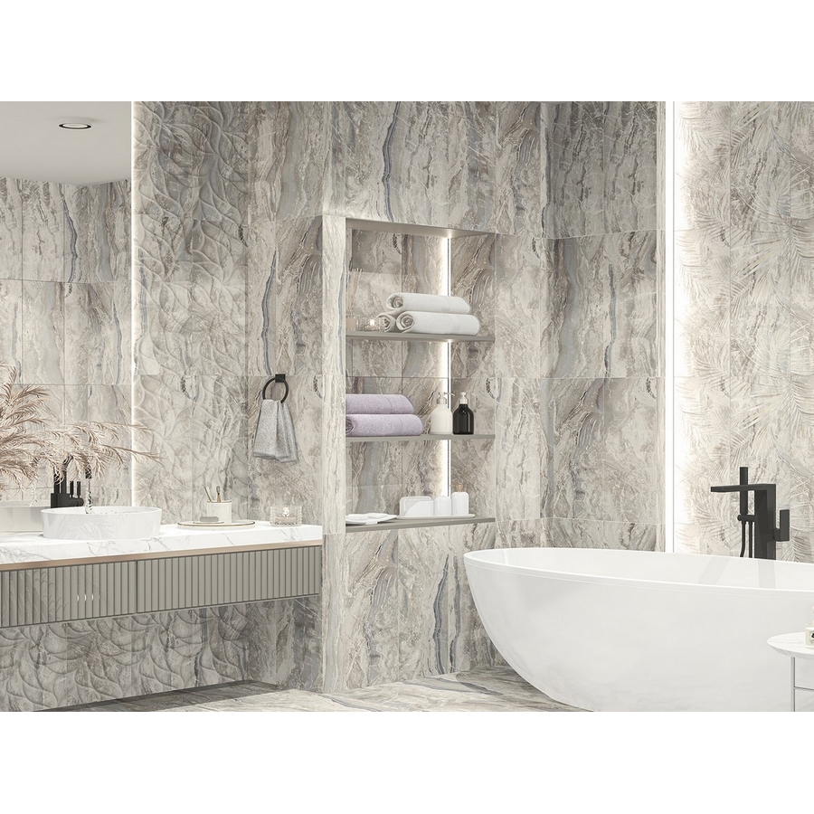 Изображение товара Керамическая плитка Fletto 24.2x70 светло-серый Eletto Ceramica для стен помещений